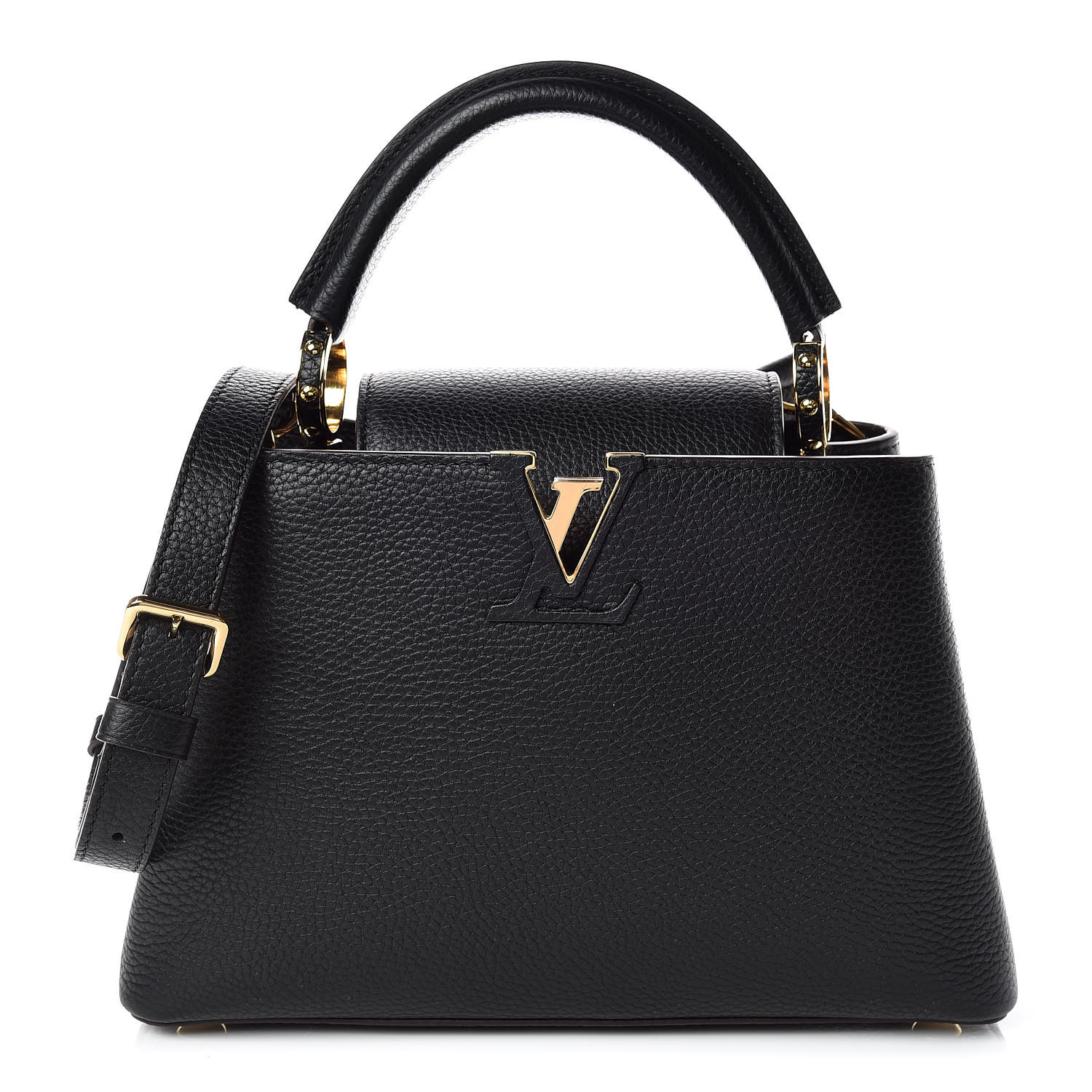 LOUIS VUITTON Taurillon Capucines BB Black 395304