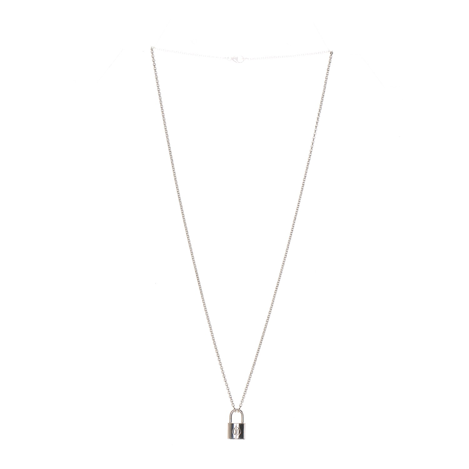 louis vuitton silver lockit necklace price