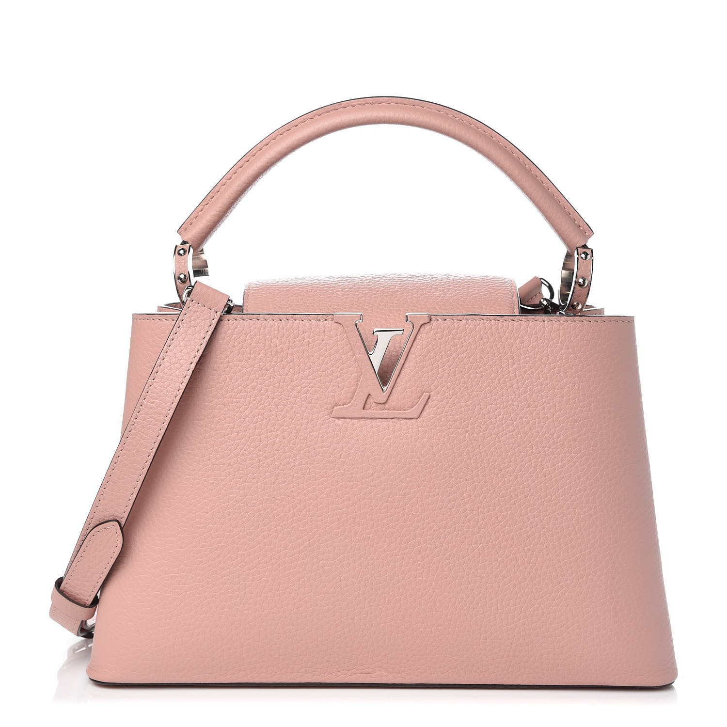 LOUIS VUITTON Taurillon Capucines PM Magnolia 299282