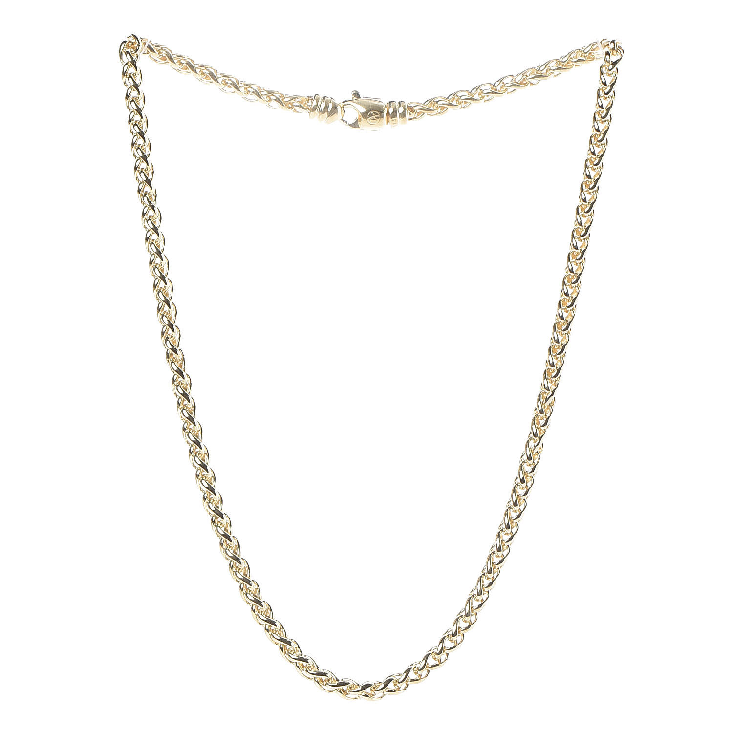 DAVID YURMAN 18K Yellow Gold 4mm Wheat Chain Necklace 16