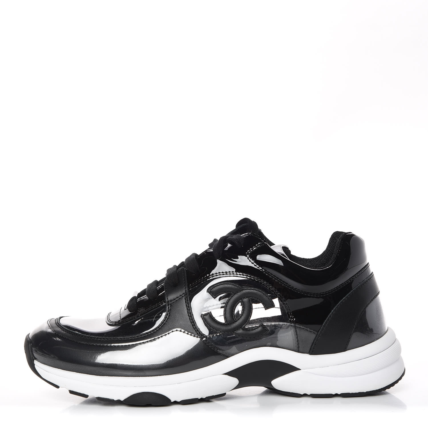 chanel white clear sneakers
