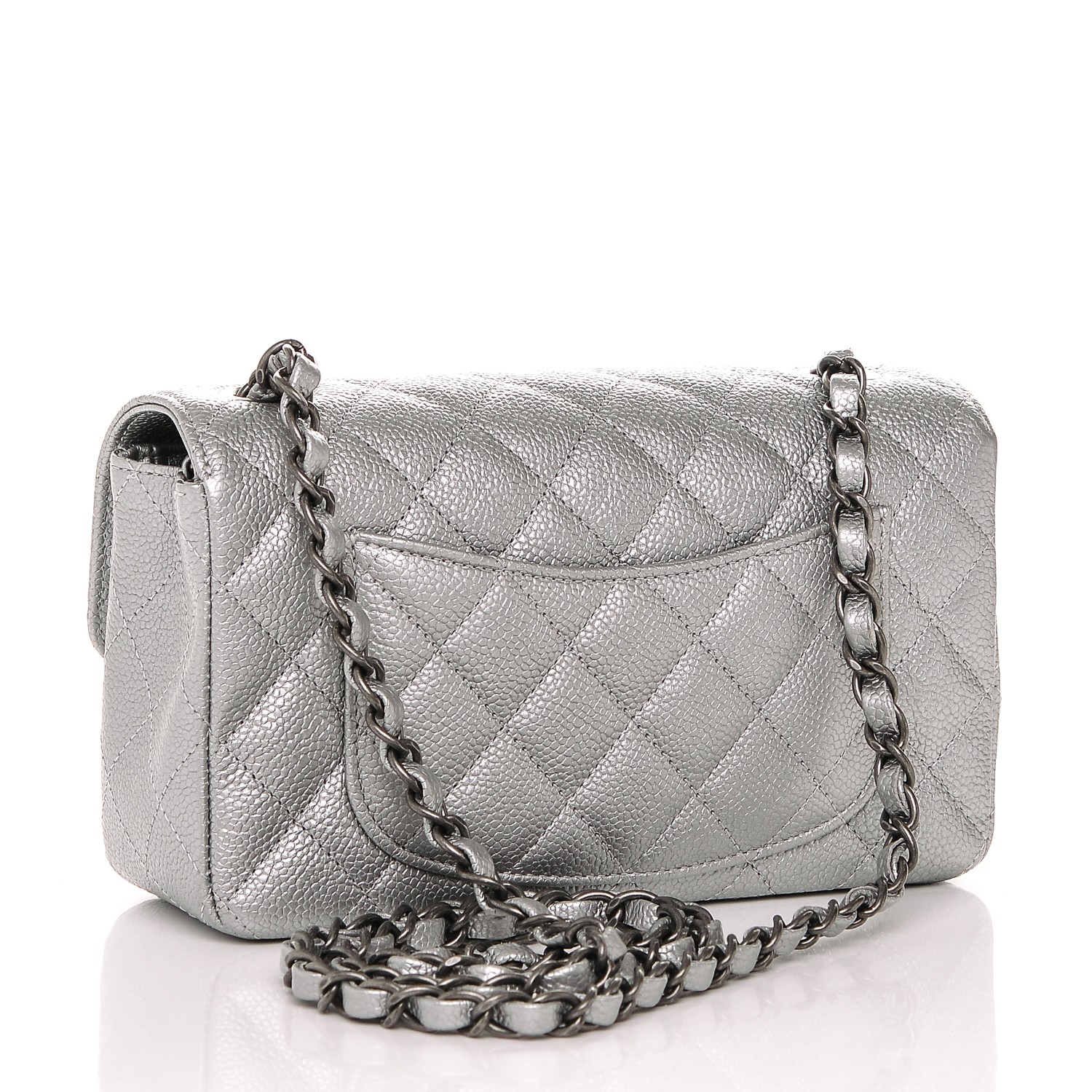 chanel mini flap silver hardware