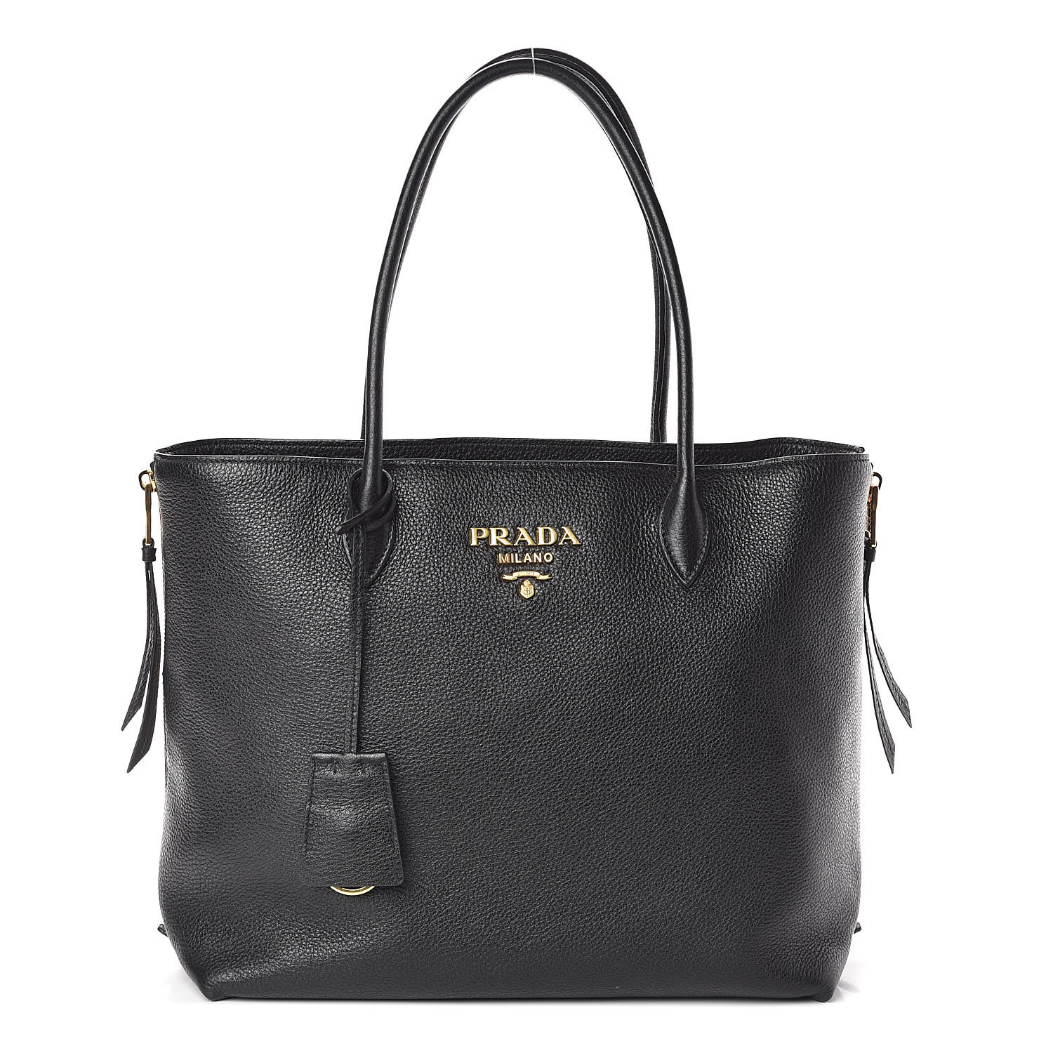 prada side zip tote