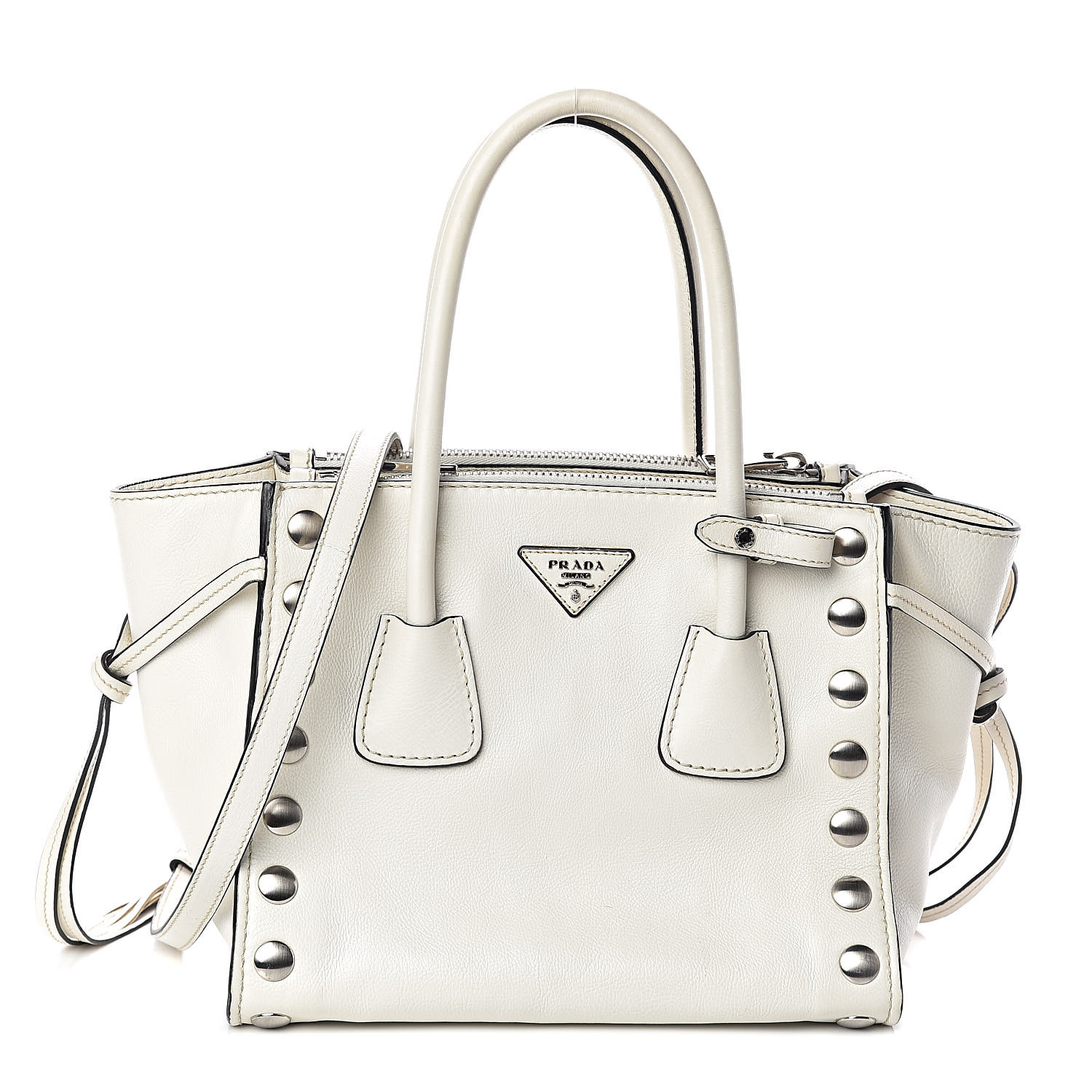 prada glace calf tote