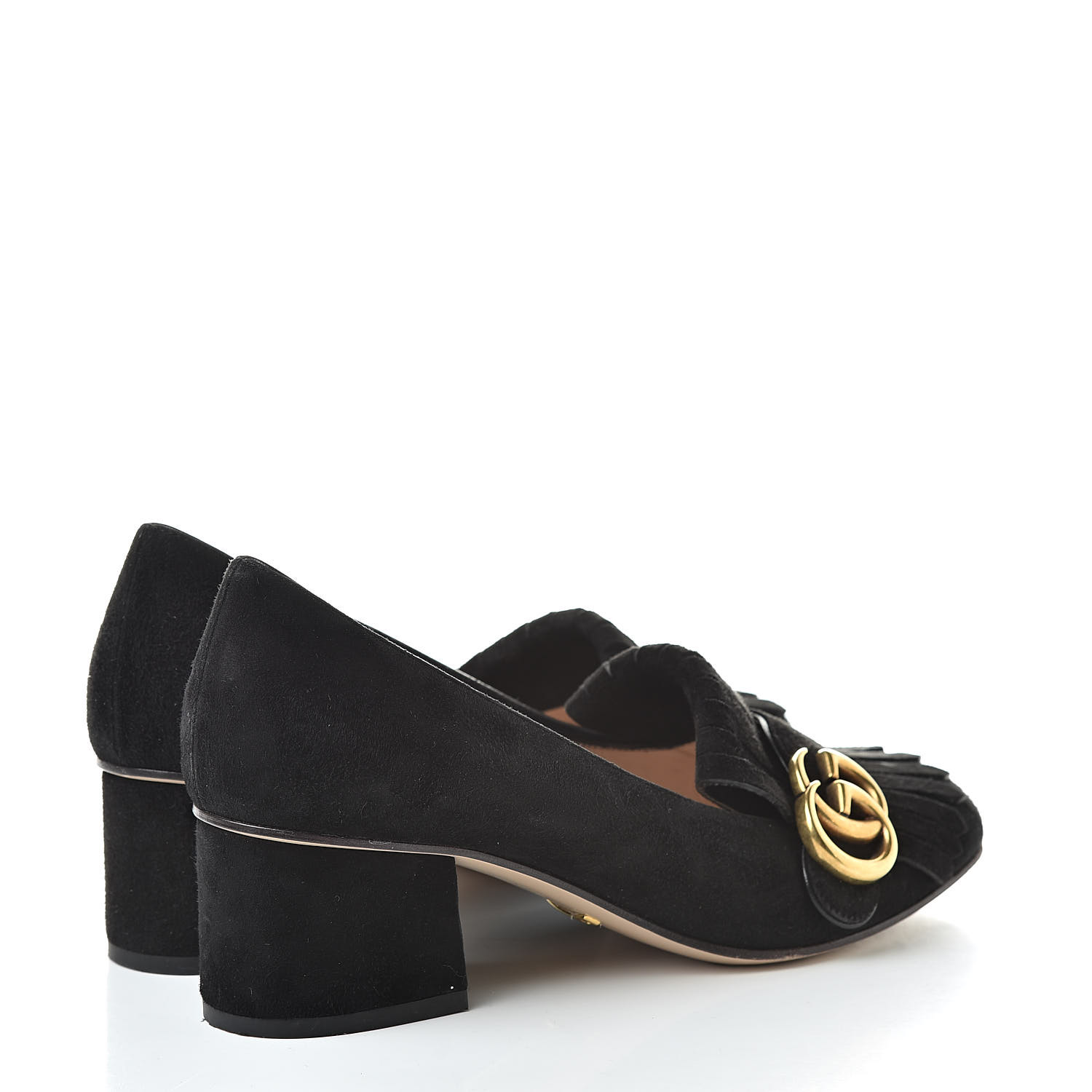 gucci black suede pumps