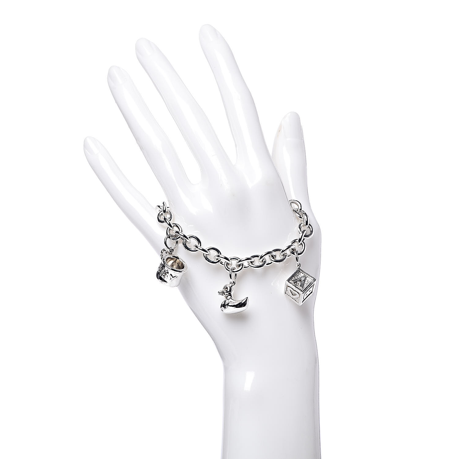 TIFFANY Sterling Silver Baby Charm Bracelet 518570