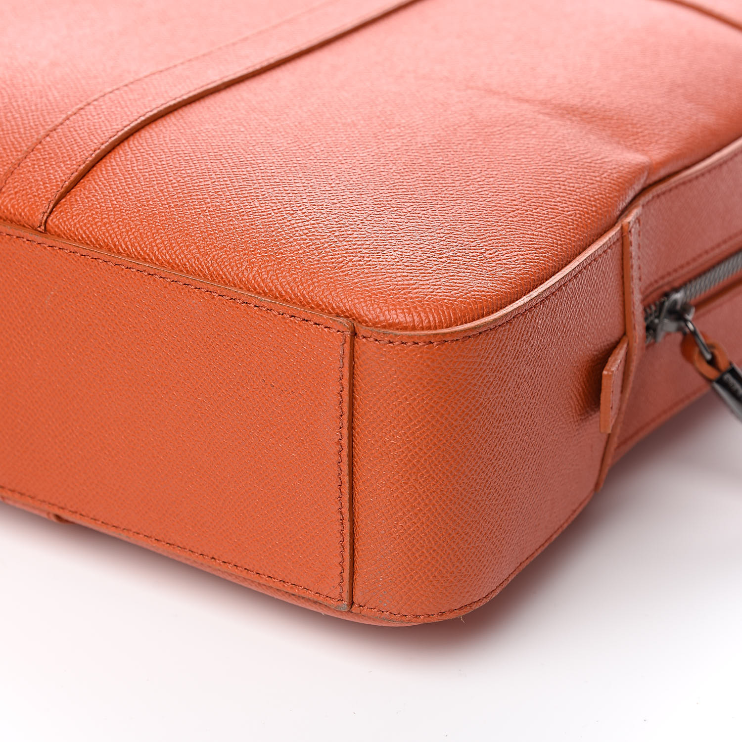 orange leather briefcase