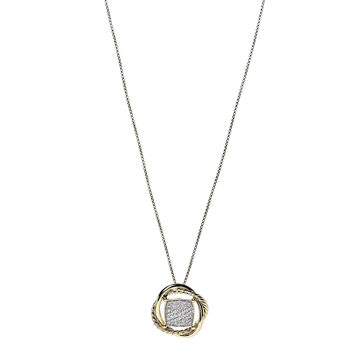 david yurman crossover pendant necklace with diamonds