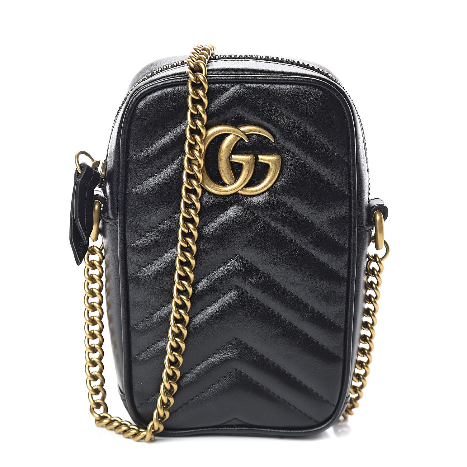 gucci black marmont mini matelasse crossbody bag