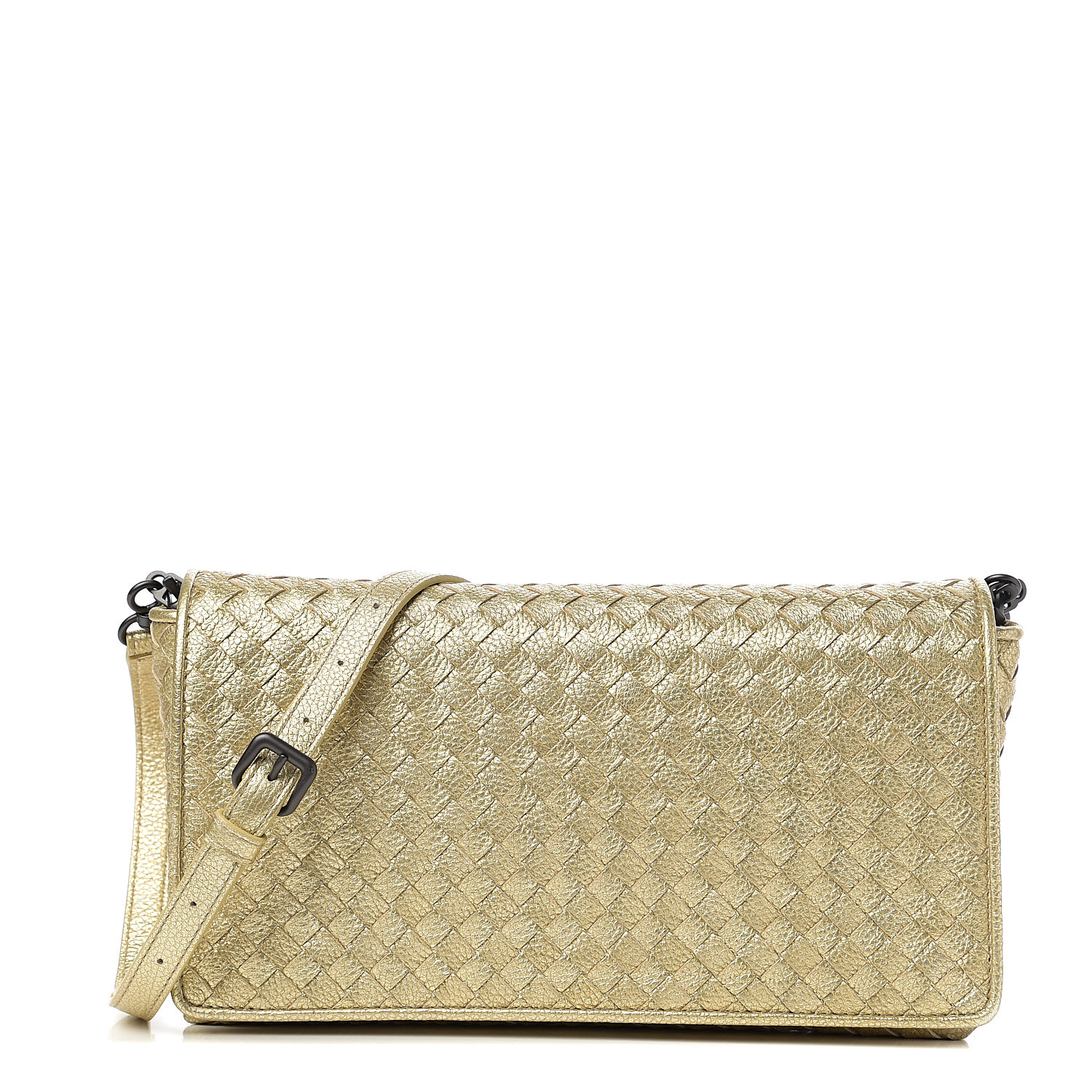 bottega gold clutch