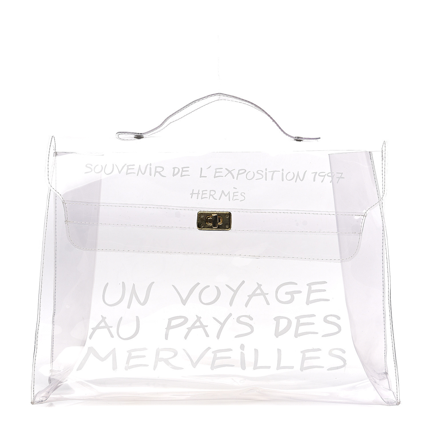 hermes kelly transparent bag