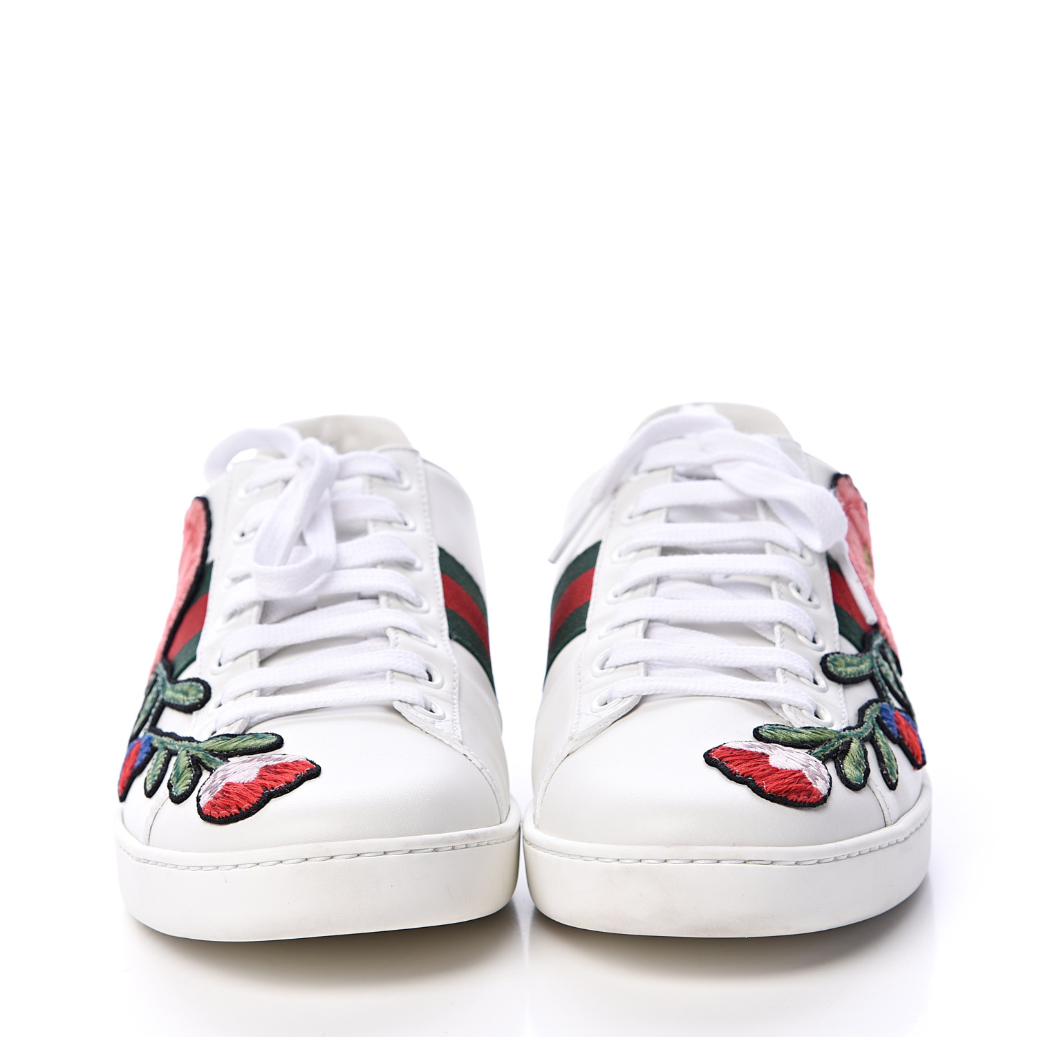 gucci floral embroidered sneakers