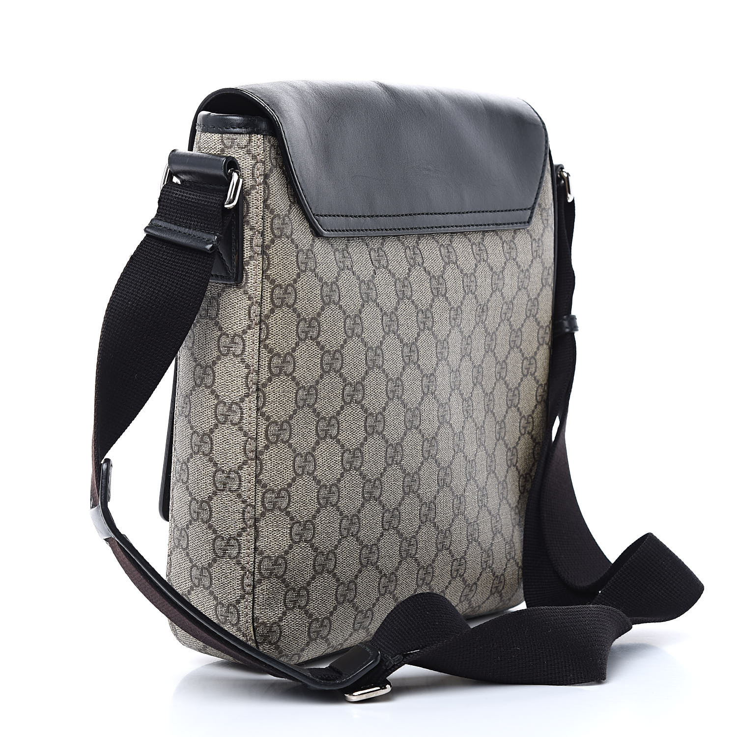 GUCCI GG Supreme Monogram Messenger Bag Black 485405