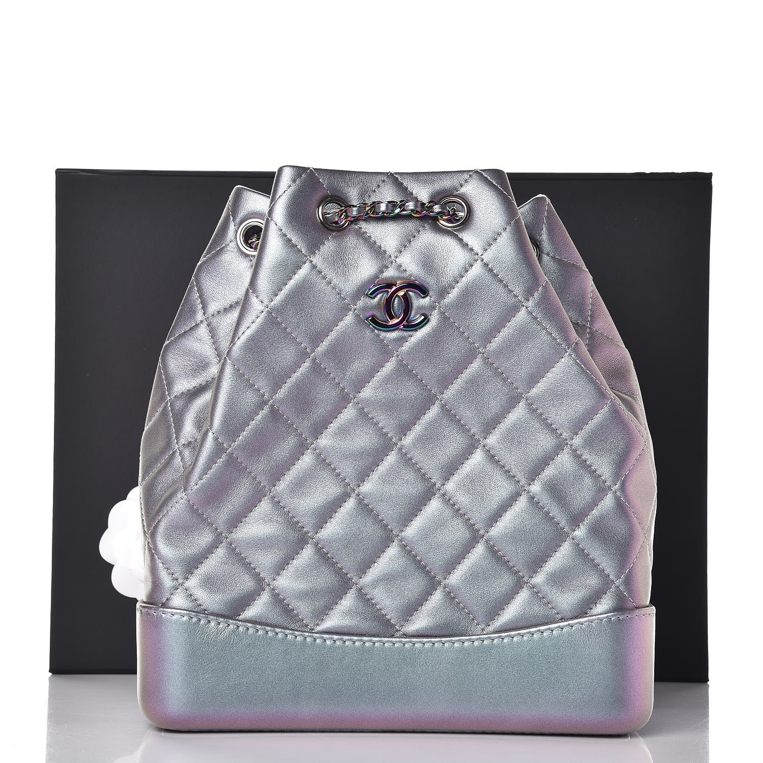 chanel iridescent lambskin quilted bag