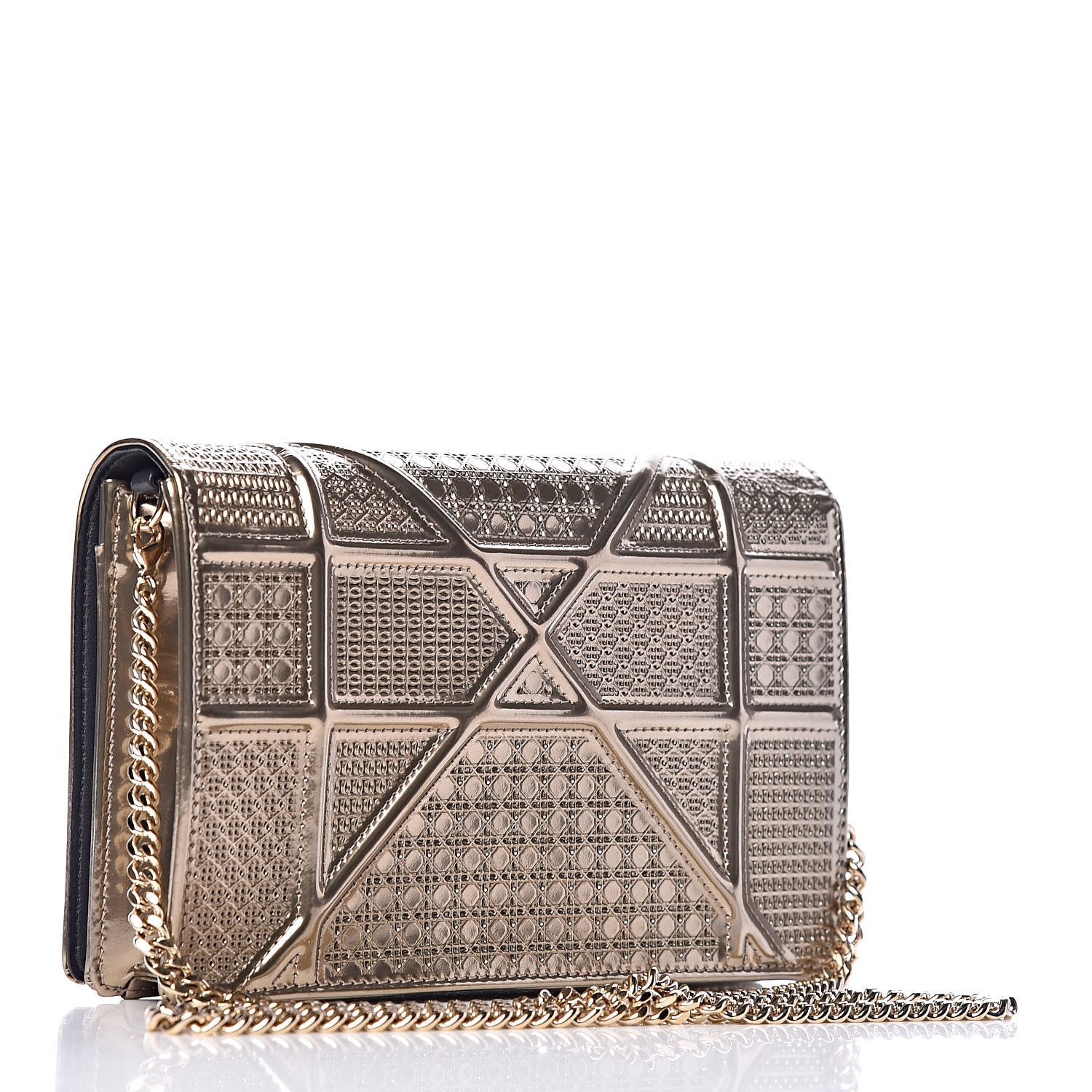 diorama gold clutch