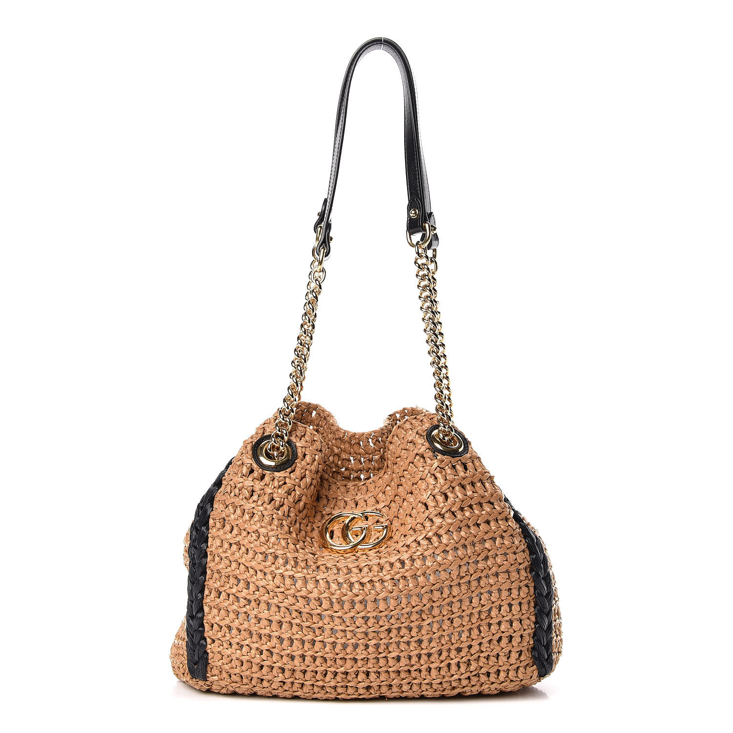 gucci raffia tote