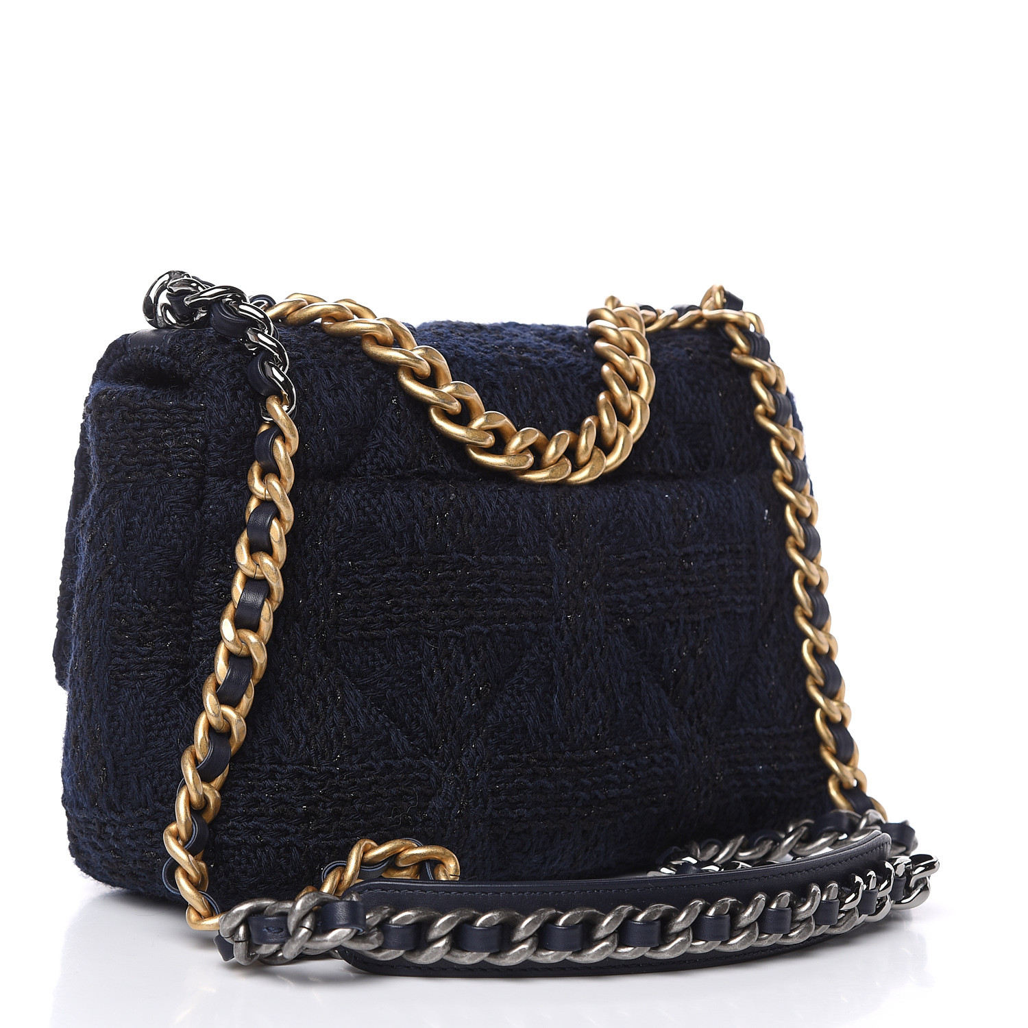 chanel 19 flap bag navy