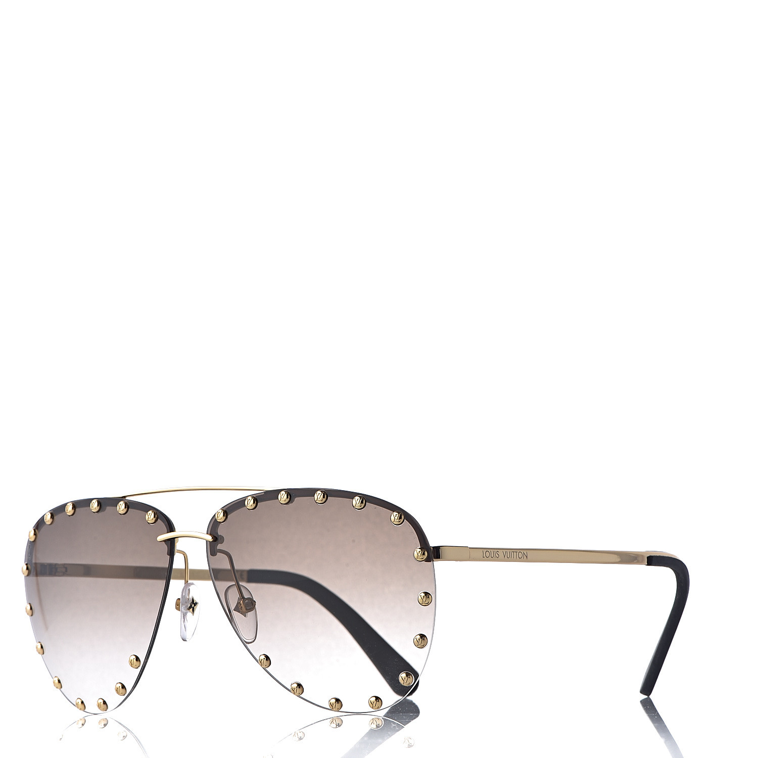 Louis Vuitton The Party Aviator Sunglasses Studded Metal - ShopStyle