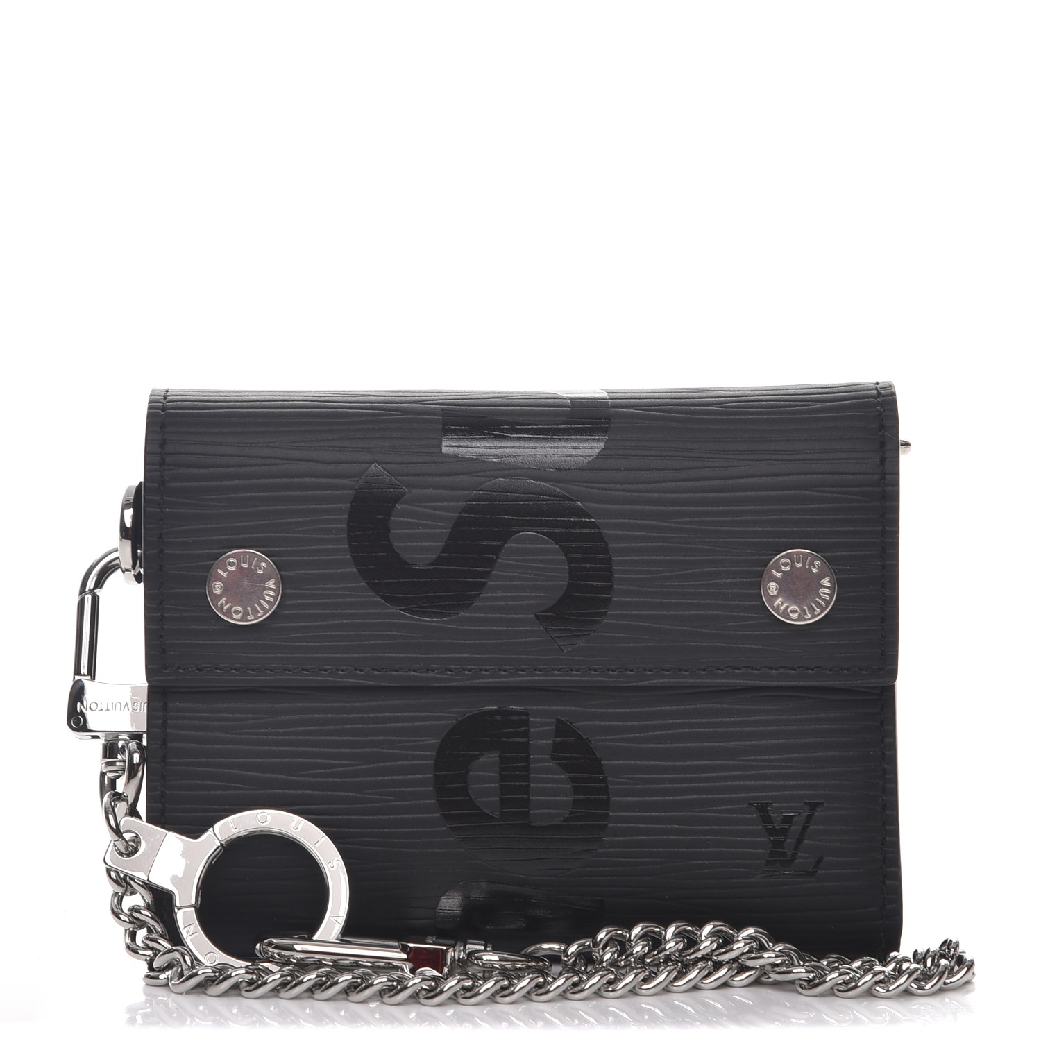 Louis Vuitton Louis Vuitton X Supreme Chain Wallet In Red Epi Leather on  SALE