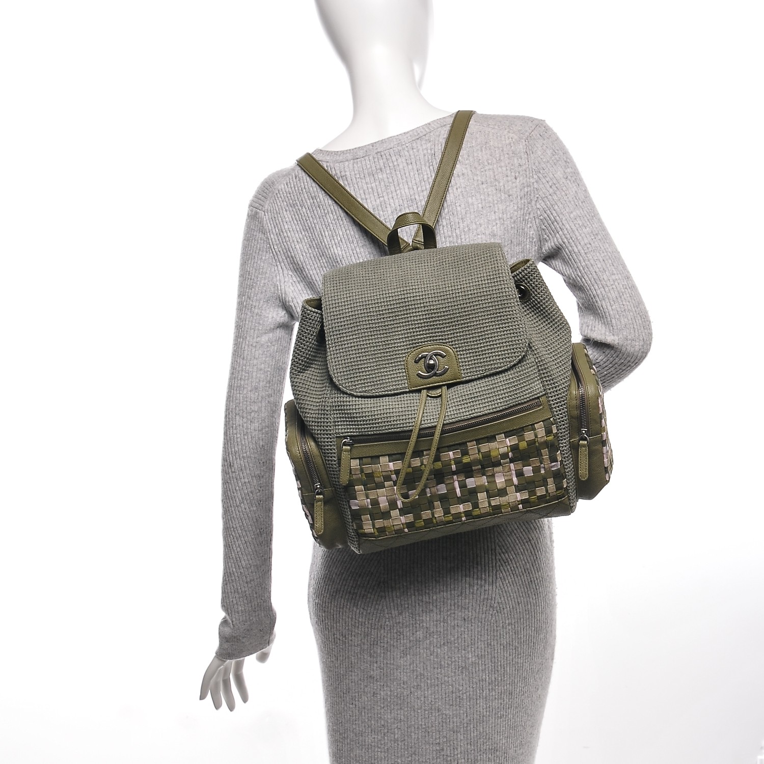 chanel gabrielle backpack tweed