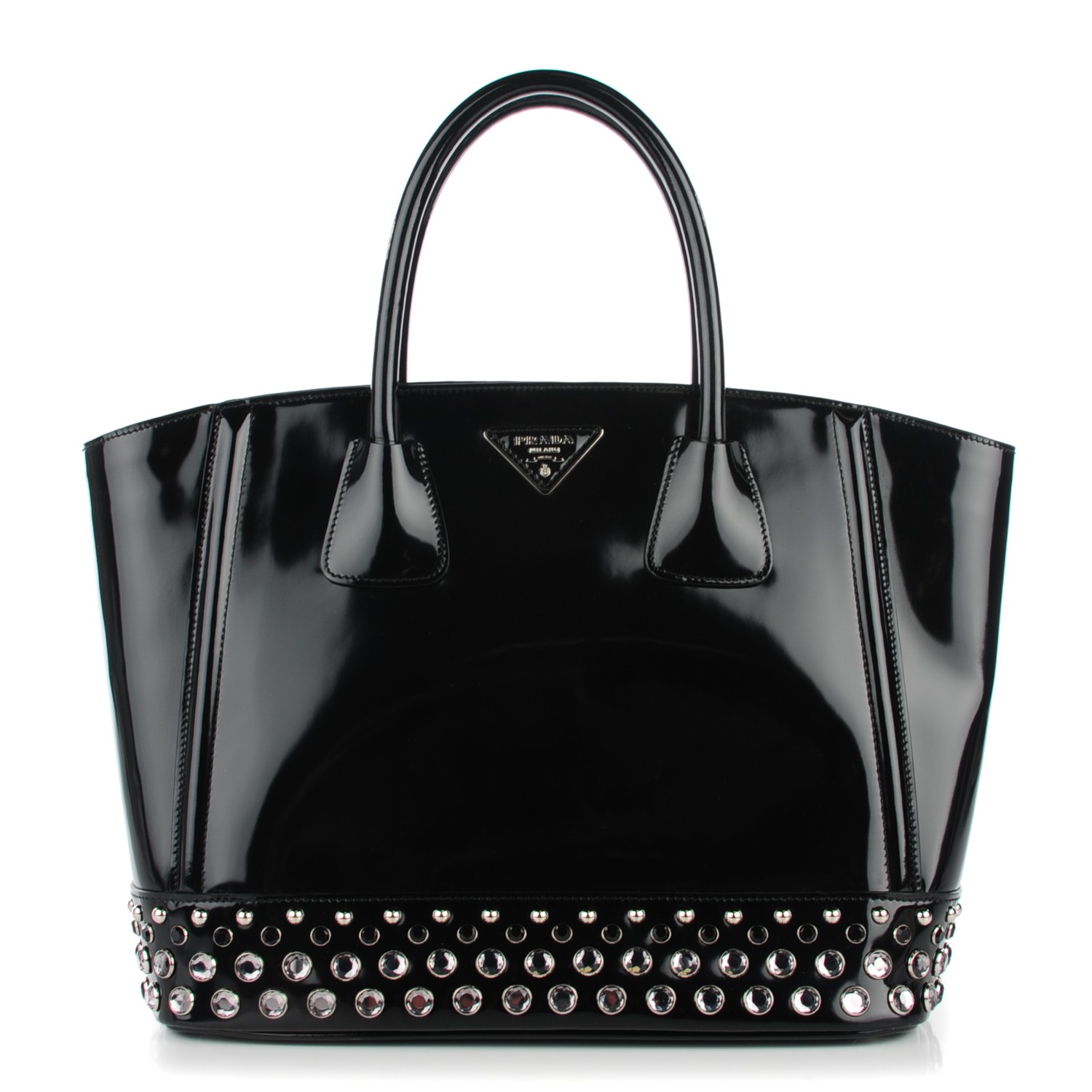 prada crystal shopper tote