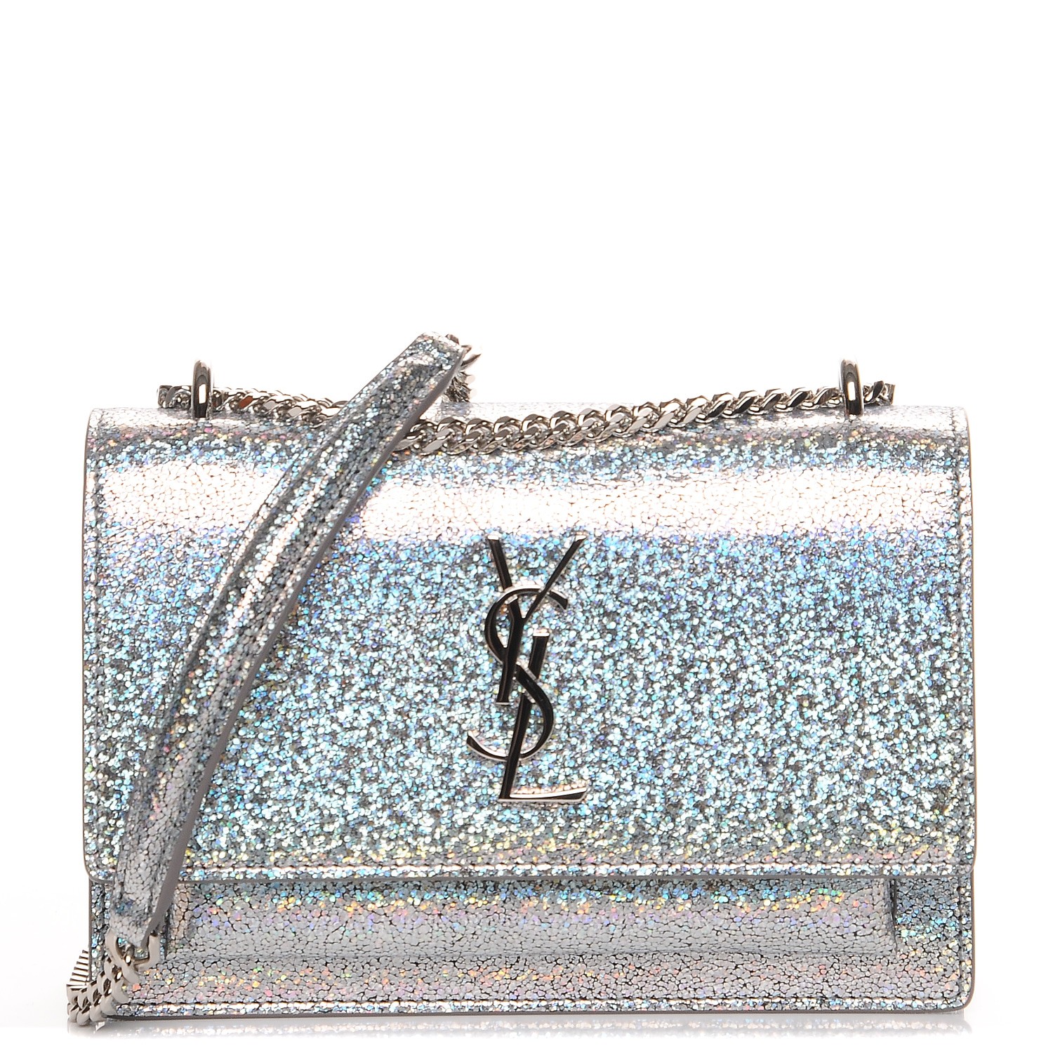 silver ysl bag