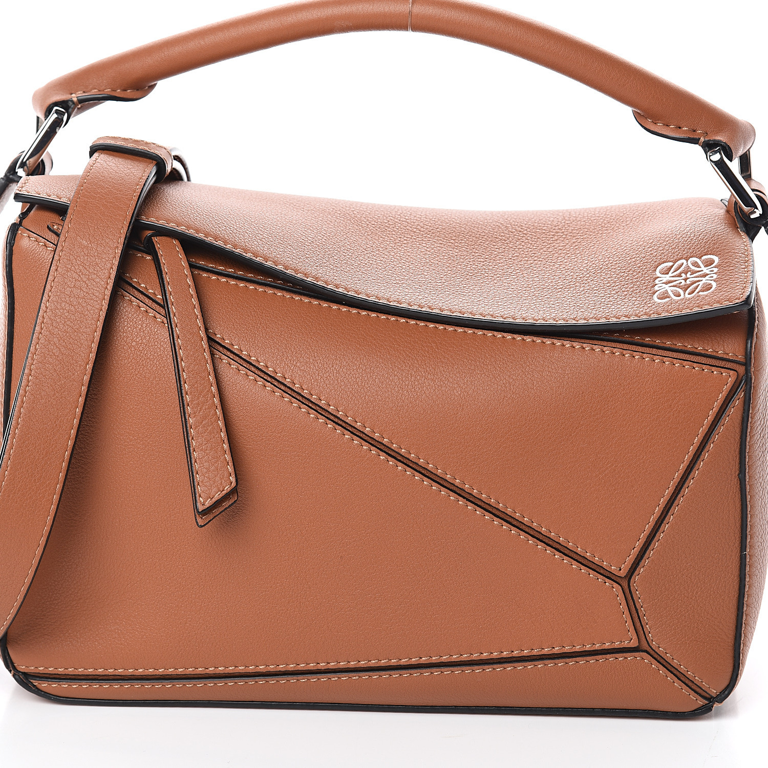 loewe small puzzle bag tan