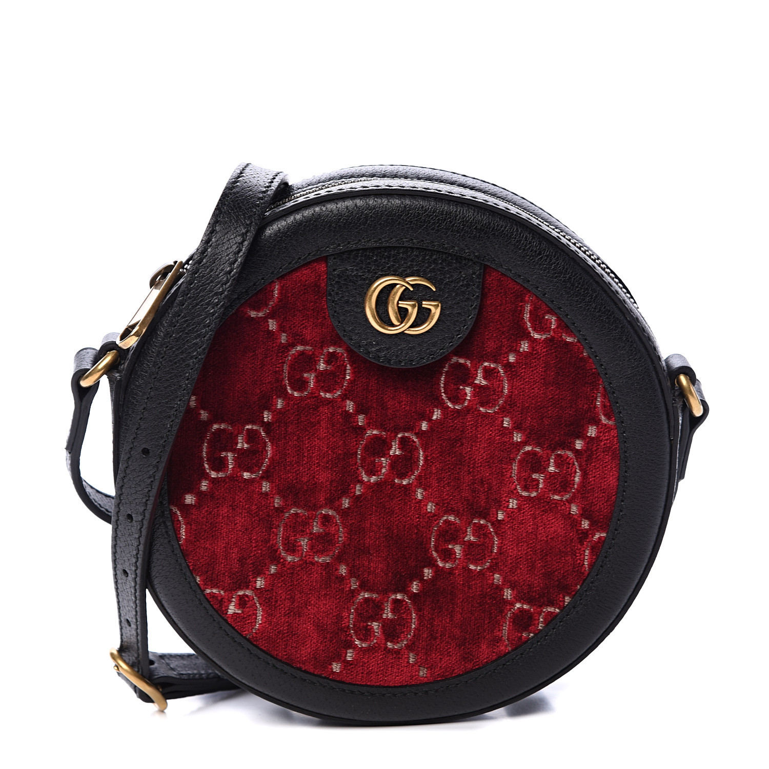 gg velvet round shoulder bag