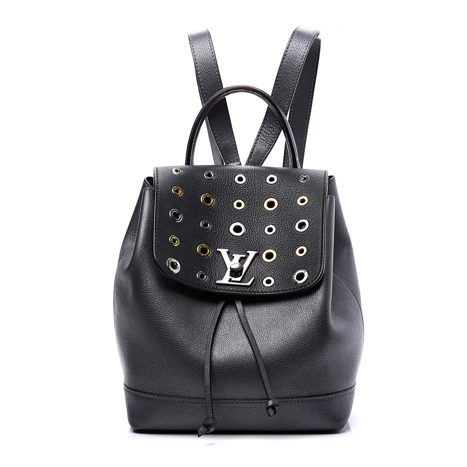 Louis Vuitton Calfskin Lockme Backpack Black 551199