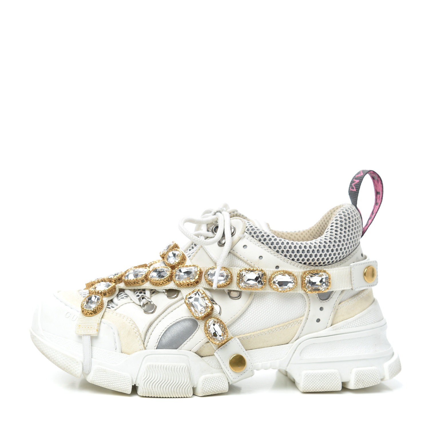 GUCCI X SEGA Technical Canvas Calfskin Removable Crystals Flashtrek ...