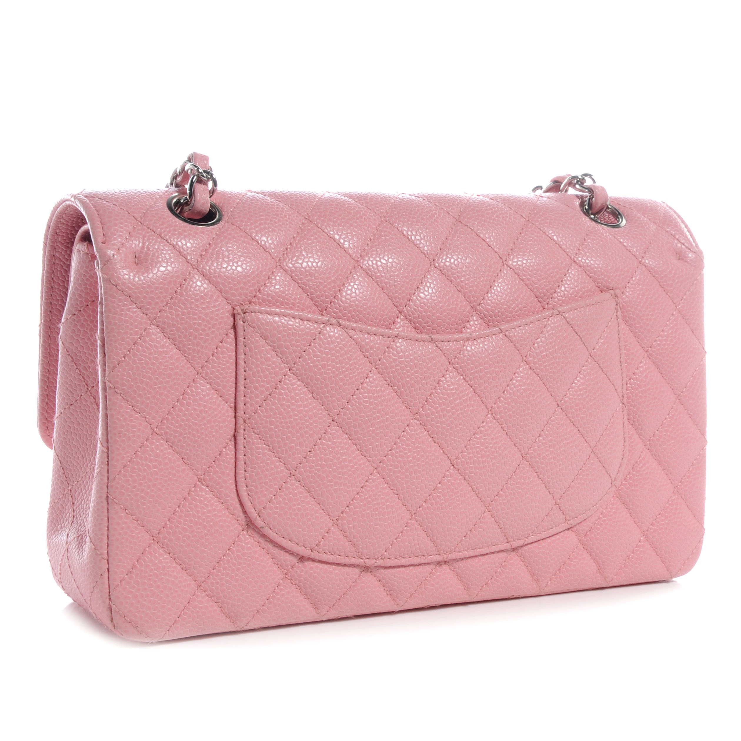 CHANEL Caviar Medium Double Flap Pink 58970