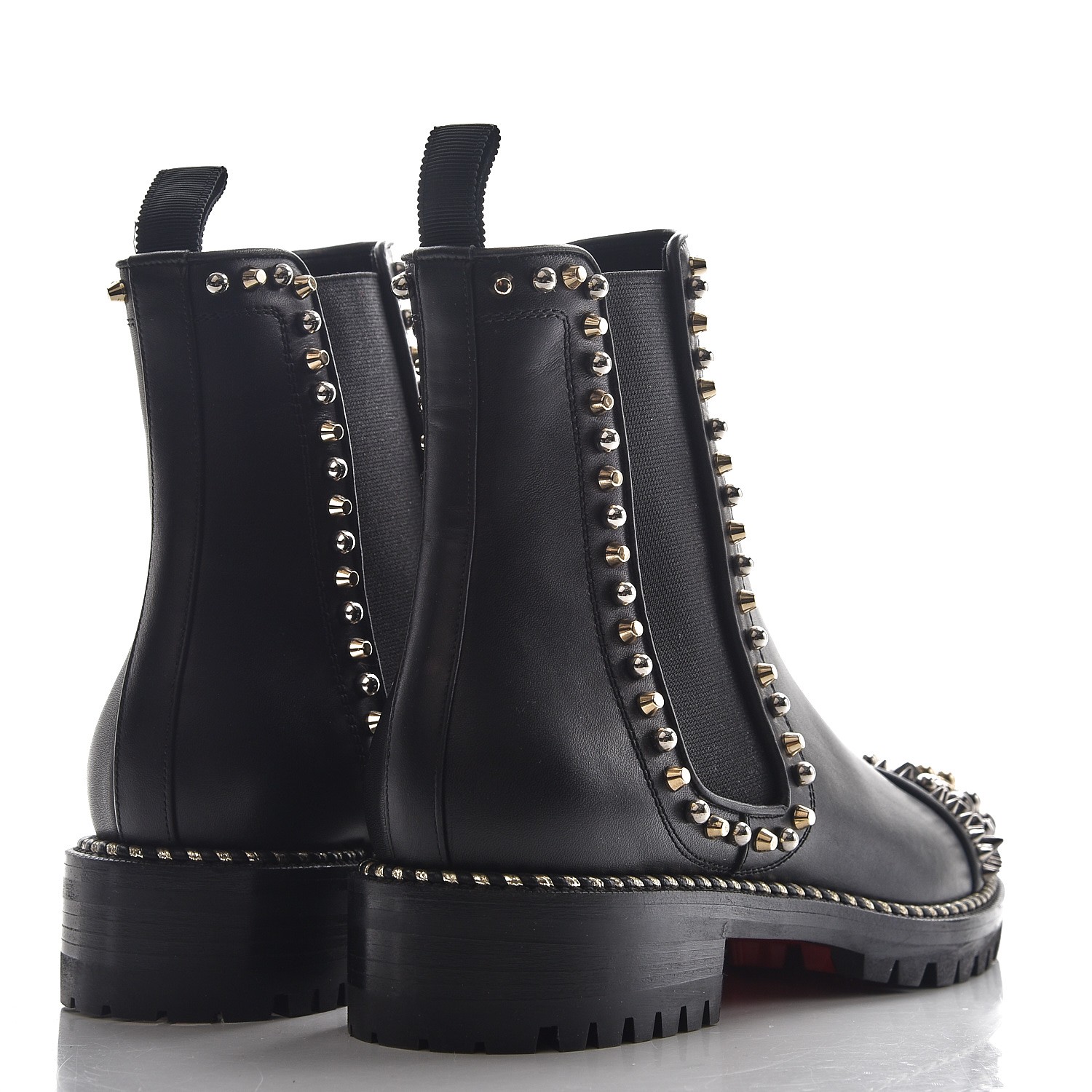 christian louboutin chasse a clou leather boot