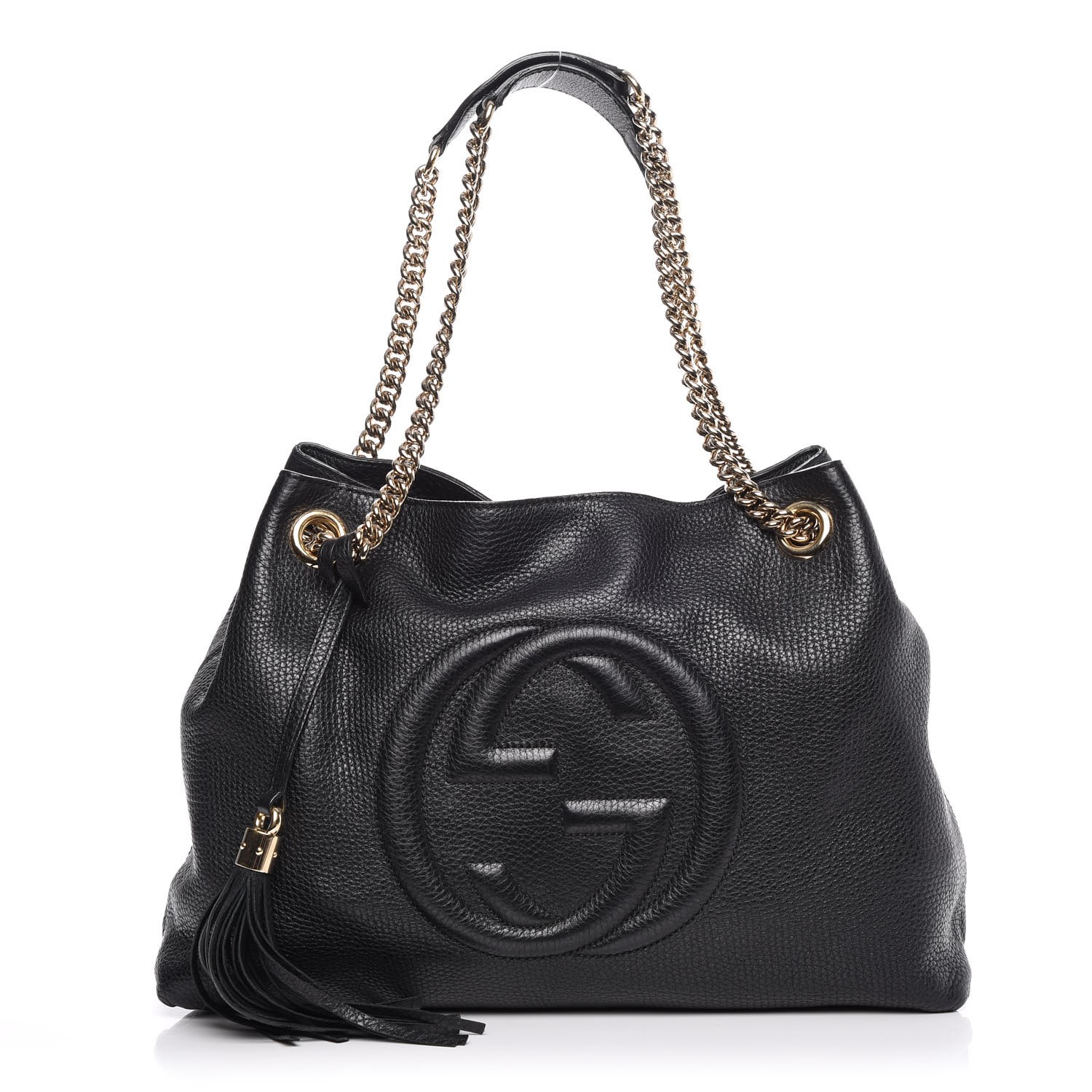 gucci soho pebbled leather shoulder bag