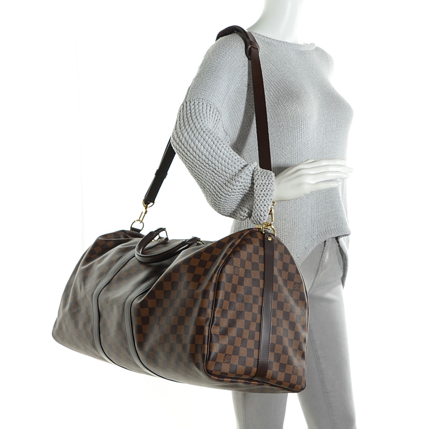 louis vuitton damier ebene keepall bandouliere 55