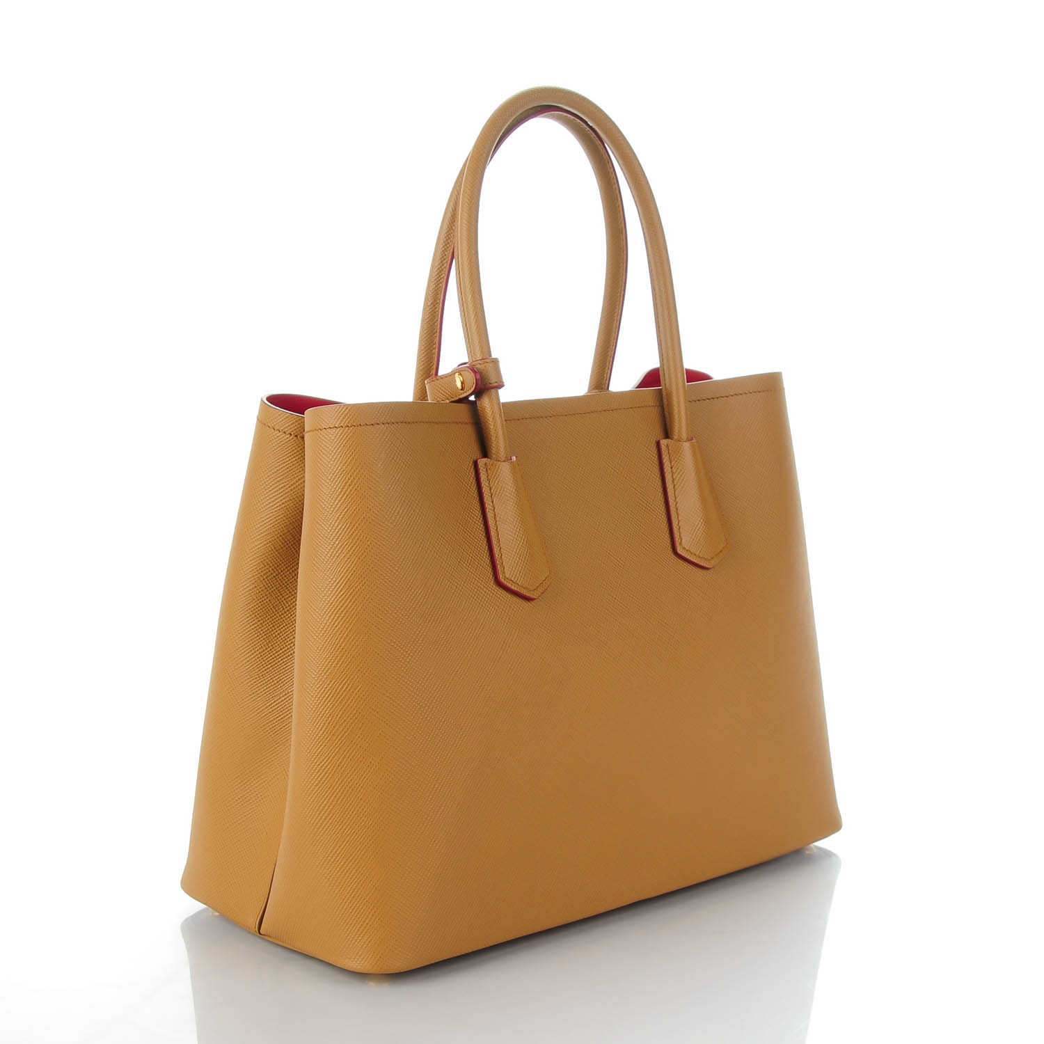 prada saffiano caramel