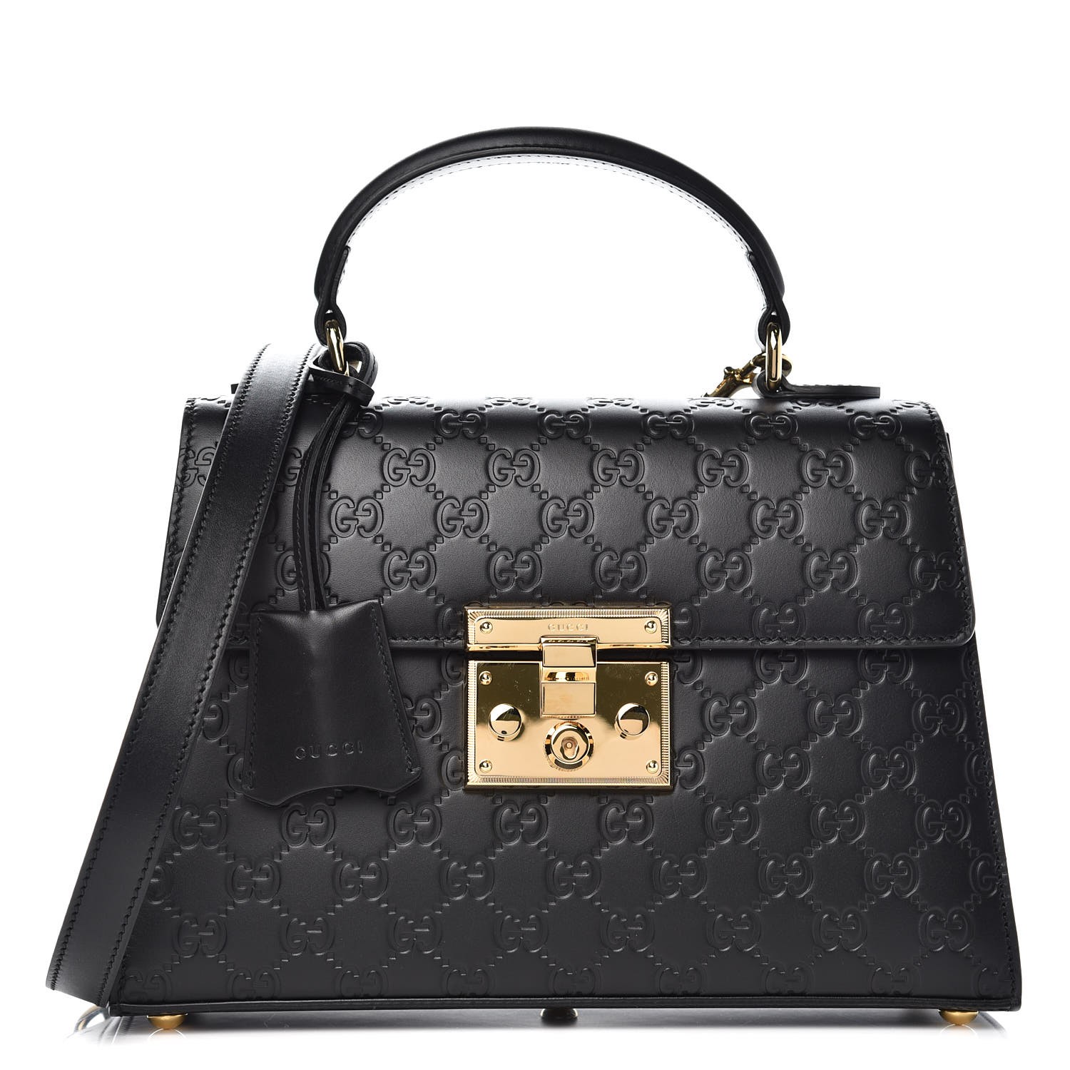 padlock small gucci signature top handle bag