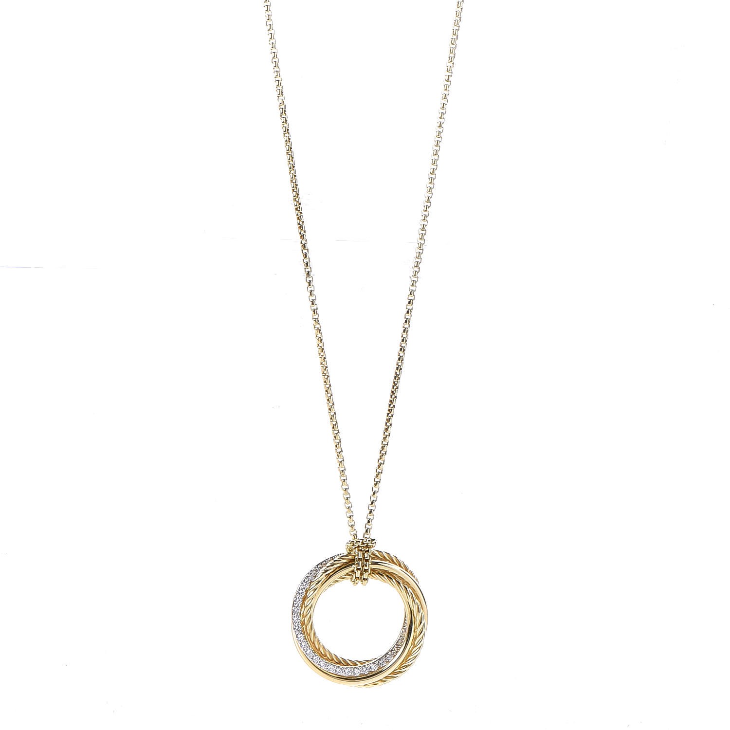 david yurman crossover pendant necklace with diamonds