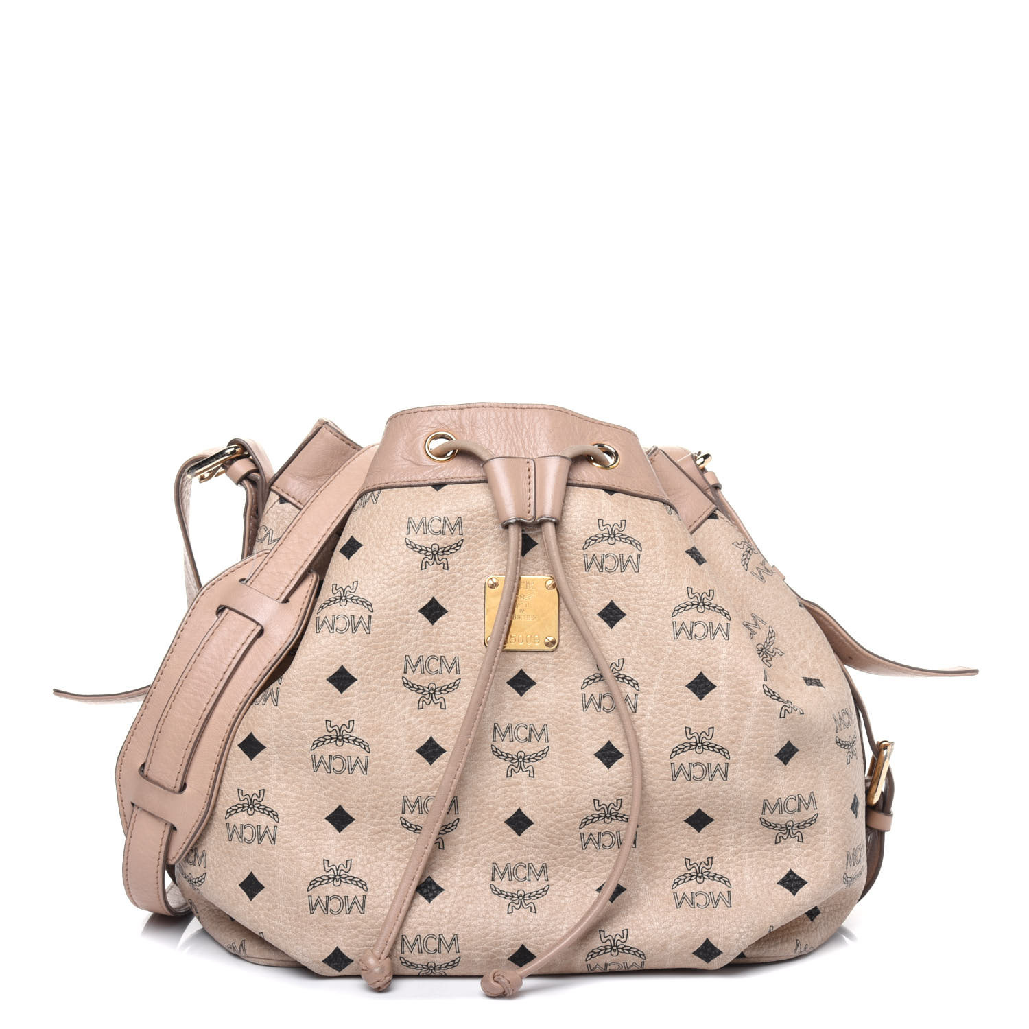 Mcm bucket best sale bag pink