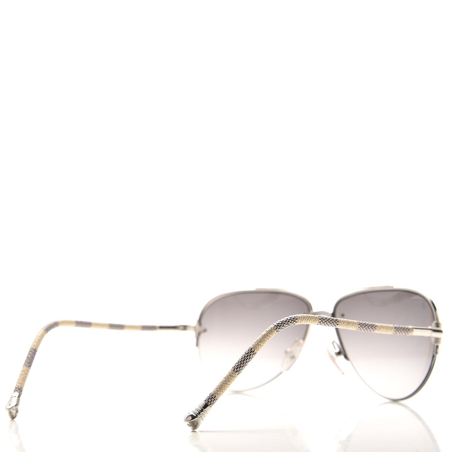 LOUIS VUITTON Metal Frame Silver Petite Viola Pilot Sunglasses