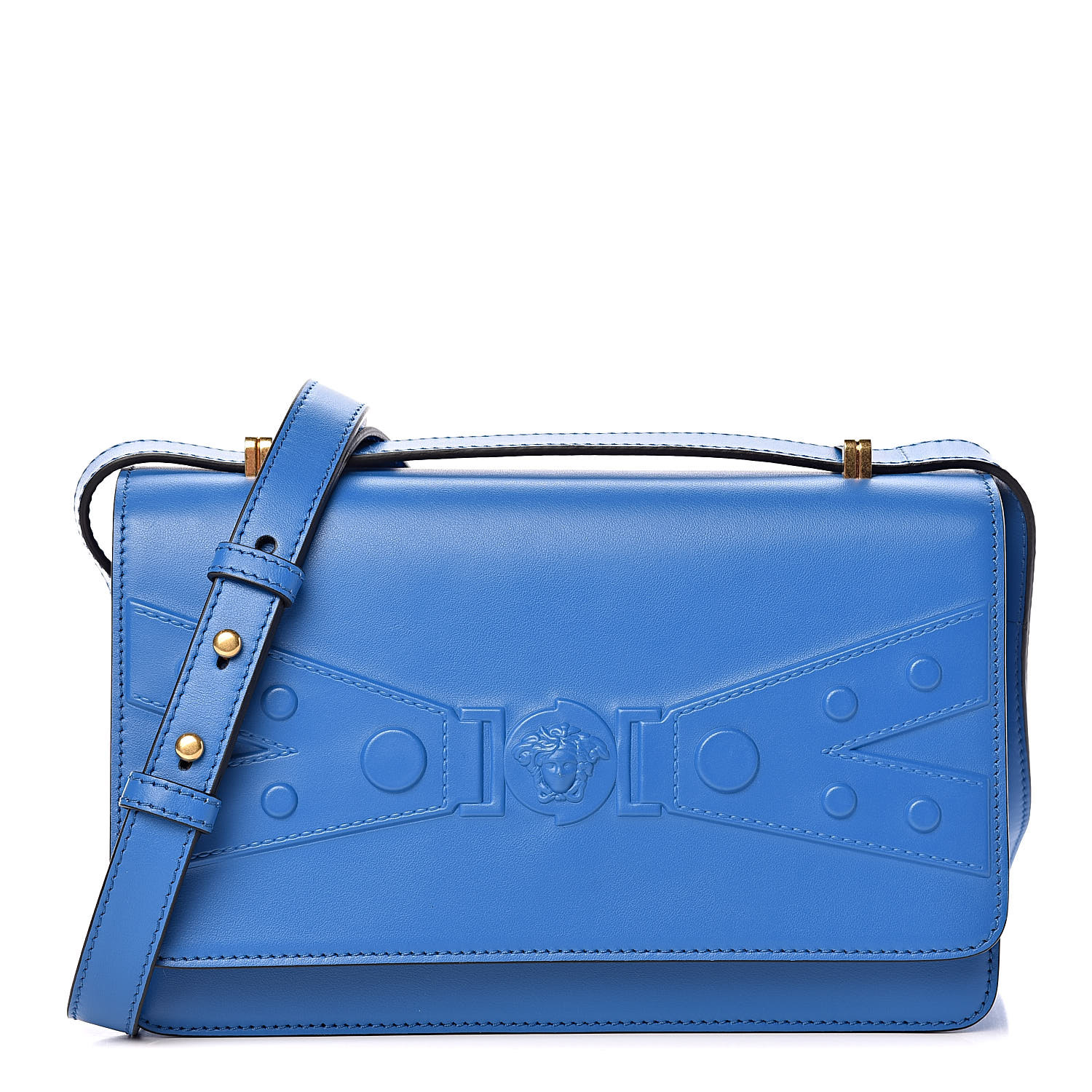 versace blue handbag