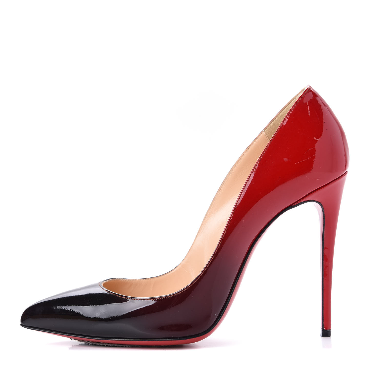 pigalle follies degrade patent red sole pump