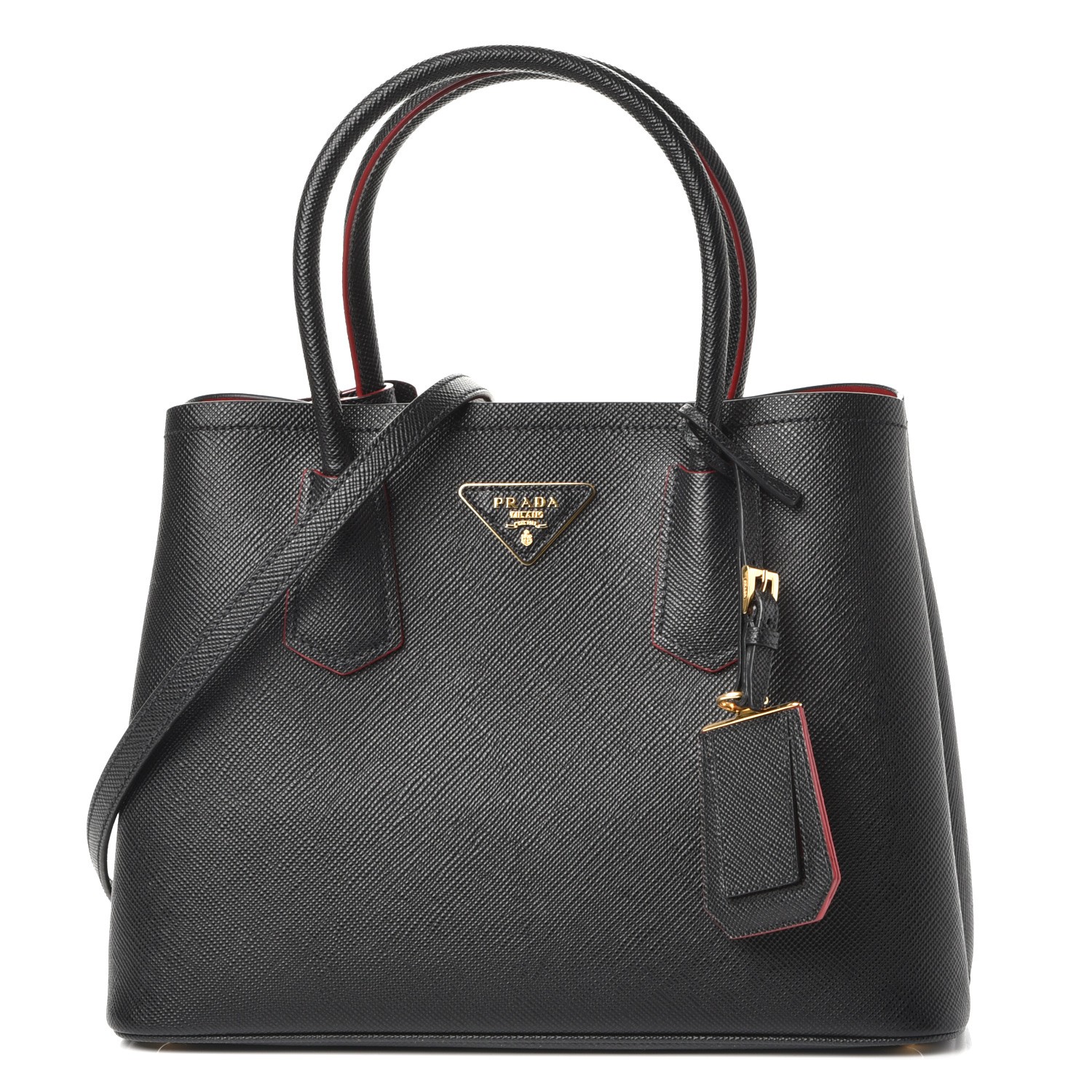 prada double bag black