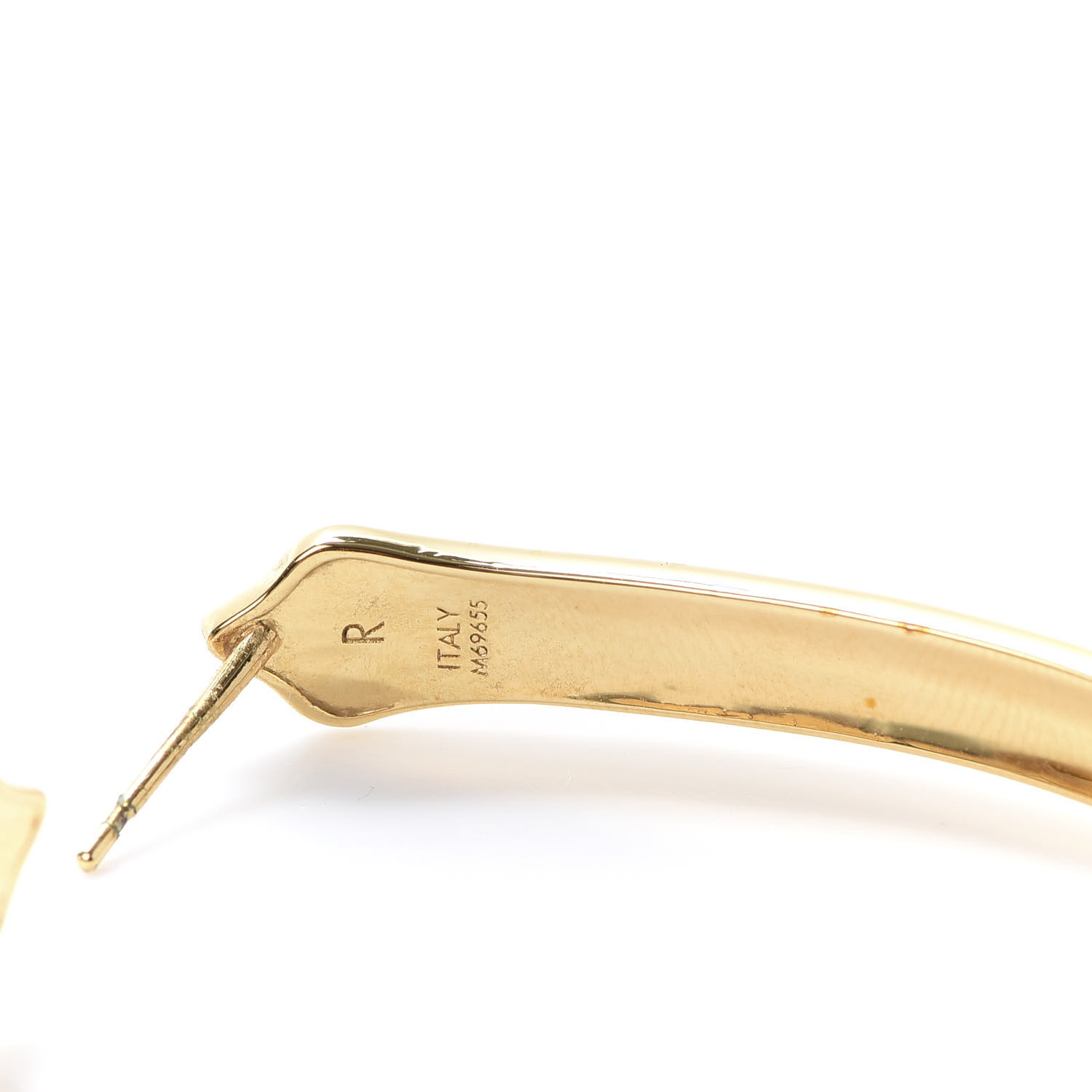 Louis Vuitton Nanogram Hoop Earrings Gold 557222
