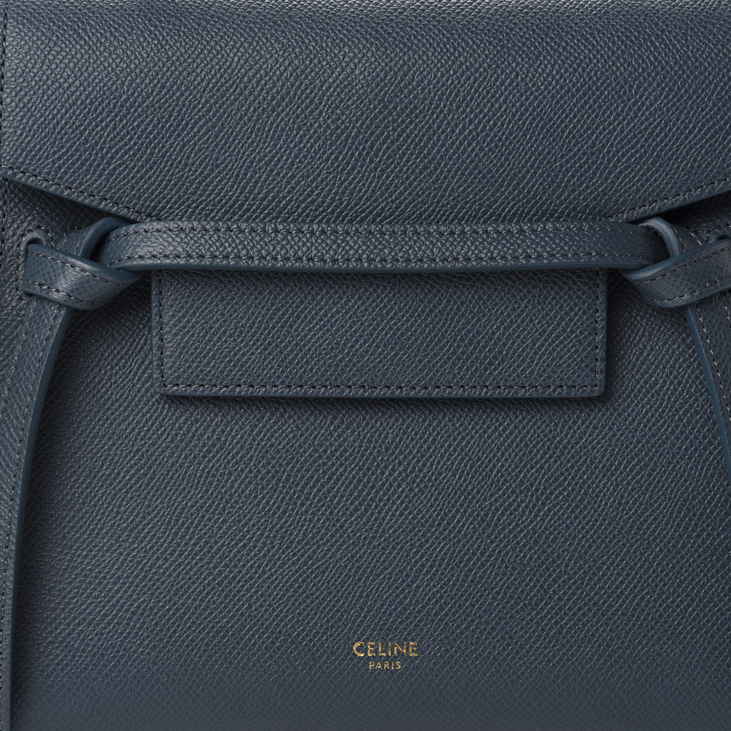 Celine Grained Calfskin Nano Belt Bag Abyss Blue Fashionphile