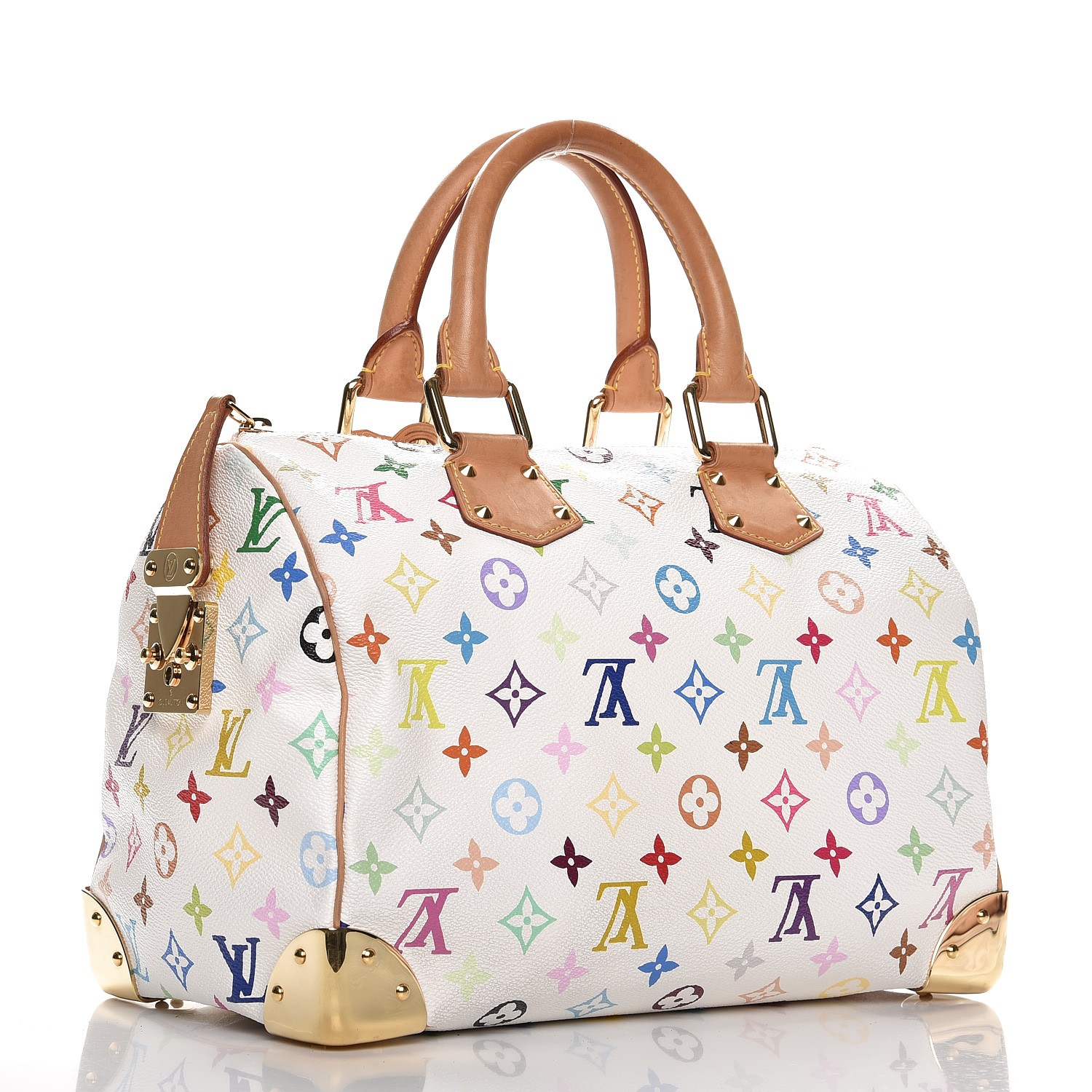 Louis vuitton multicolor speedy white Leather ref.19705 - Joli Closet