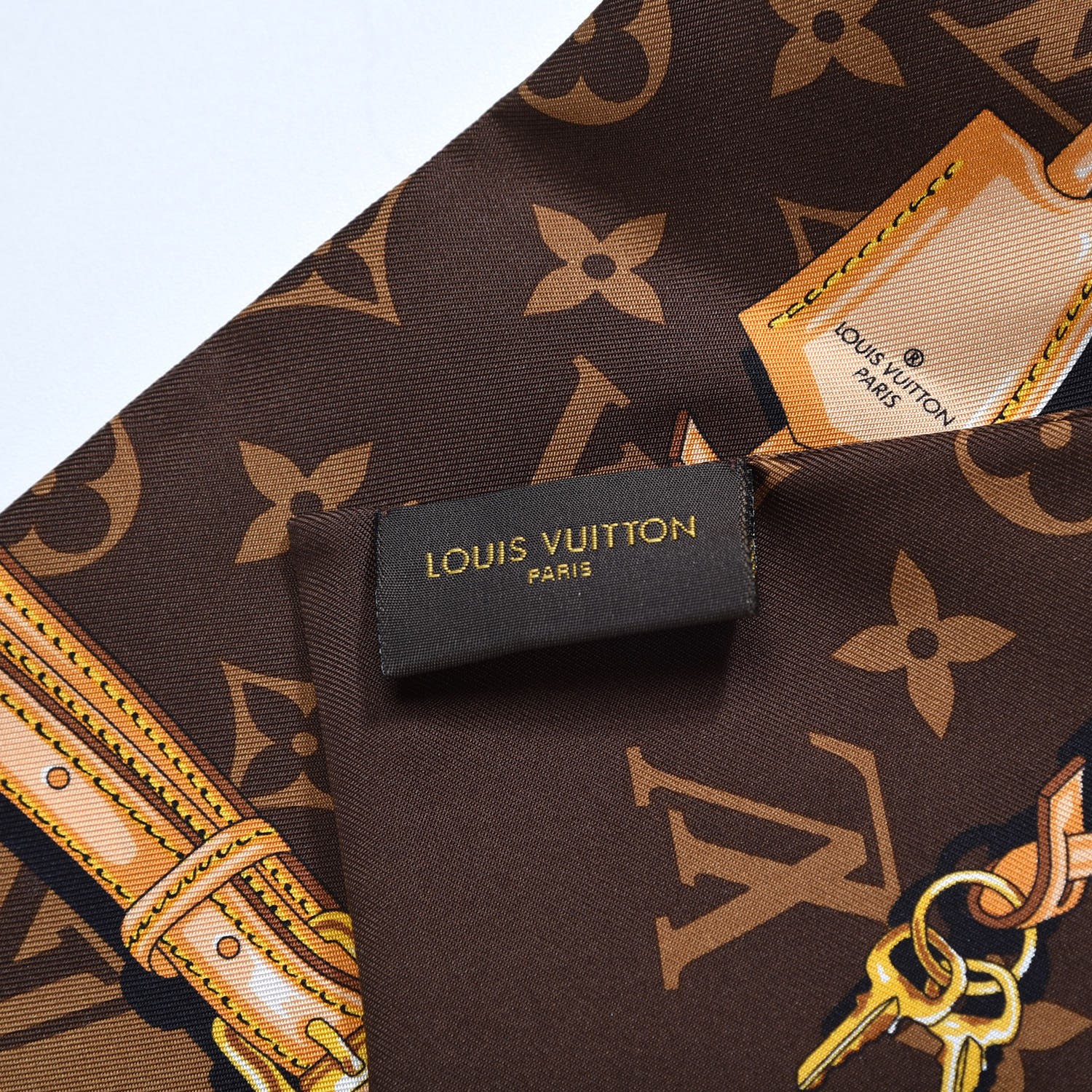 LOUIS VUITTON Silk Monogram Confidential Bandeau Brown 292084