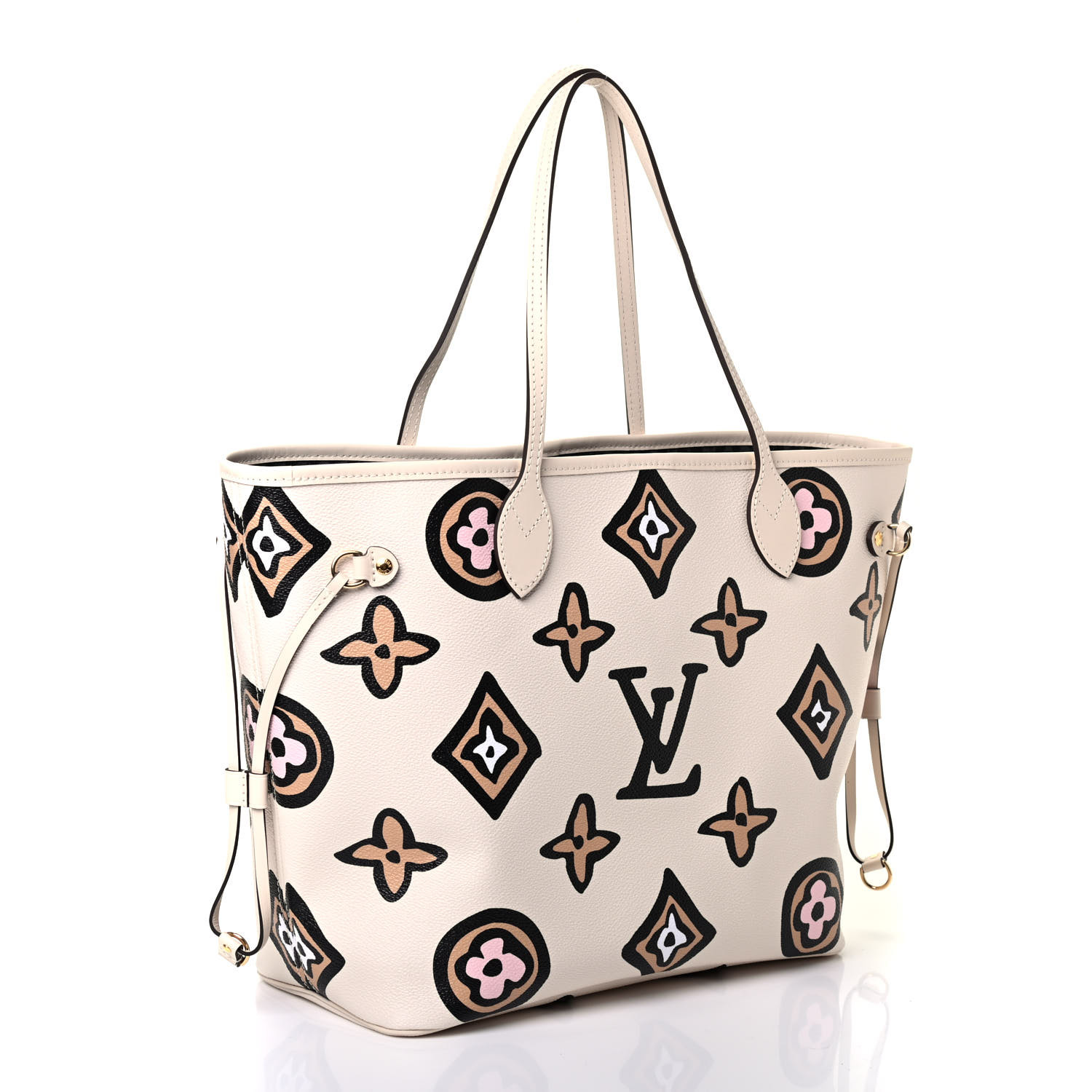 Louis Vuitton LV Neverfull wild at heart Cream Leather ref.321996 - Joli  Closet