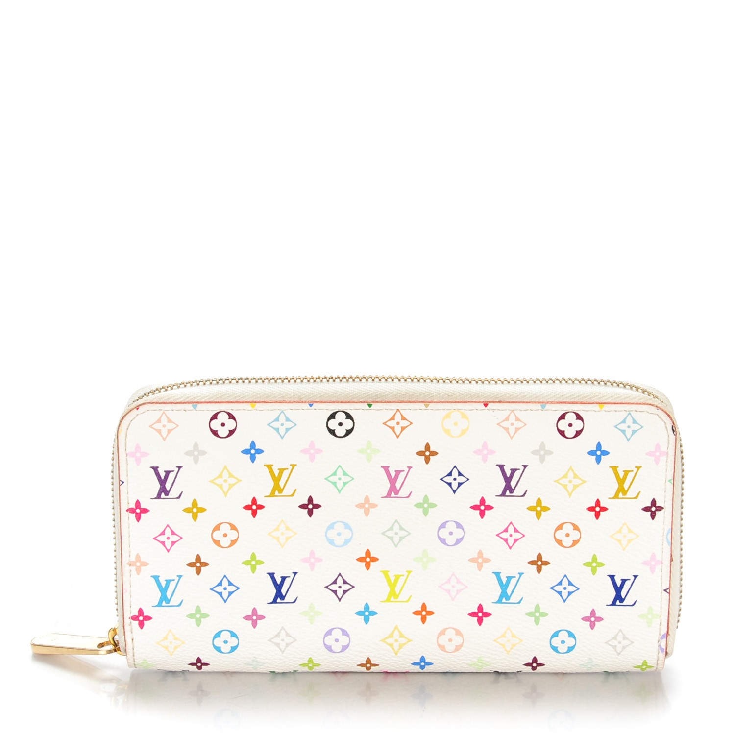 LOUIS VUITTON Monogram Multicolor Zippy Wallet White 140000