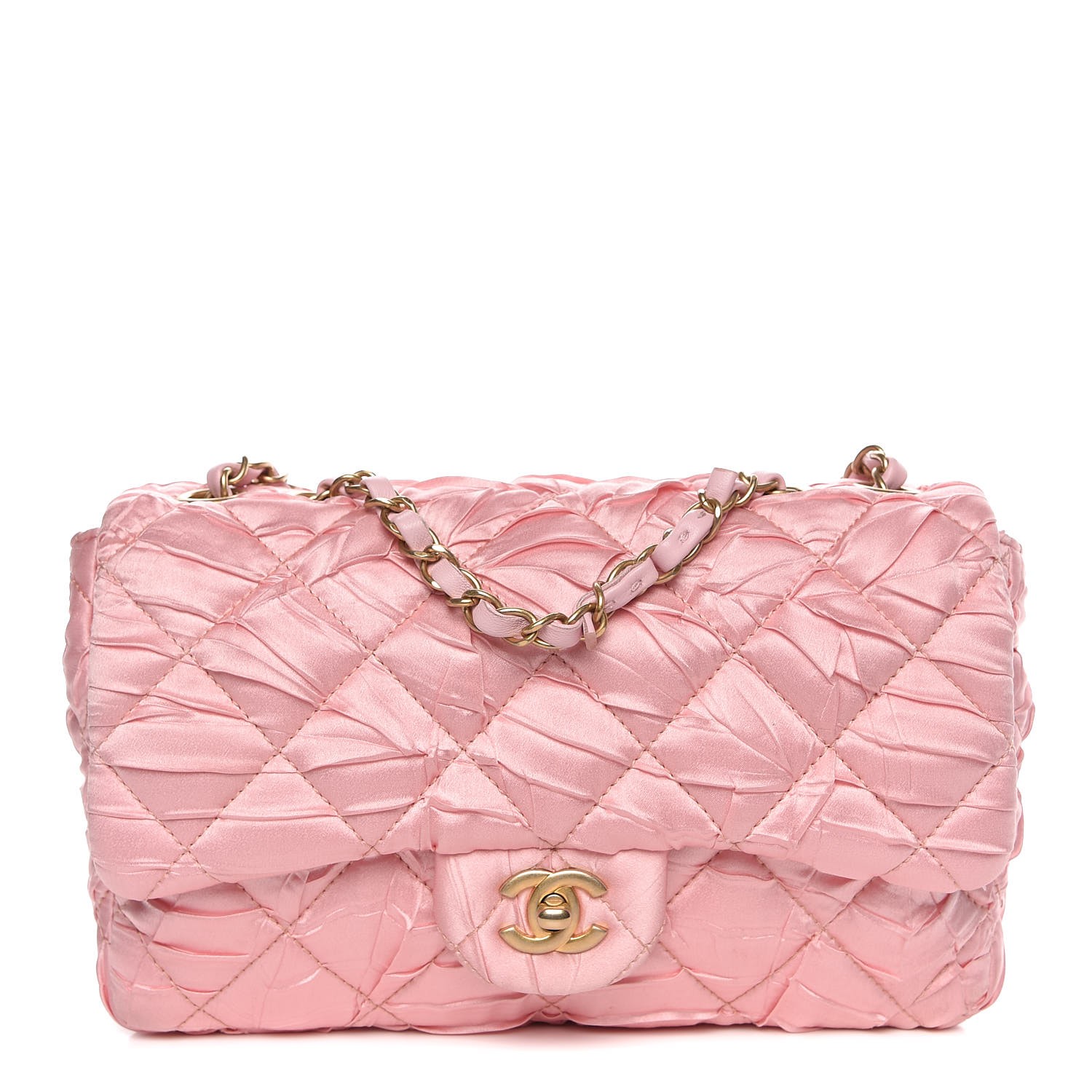 chanel satin flap bag