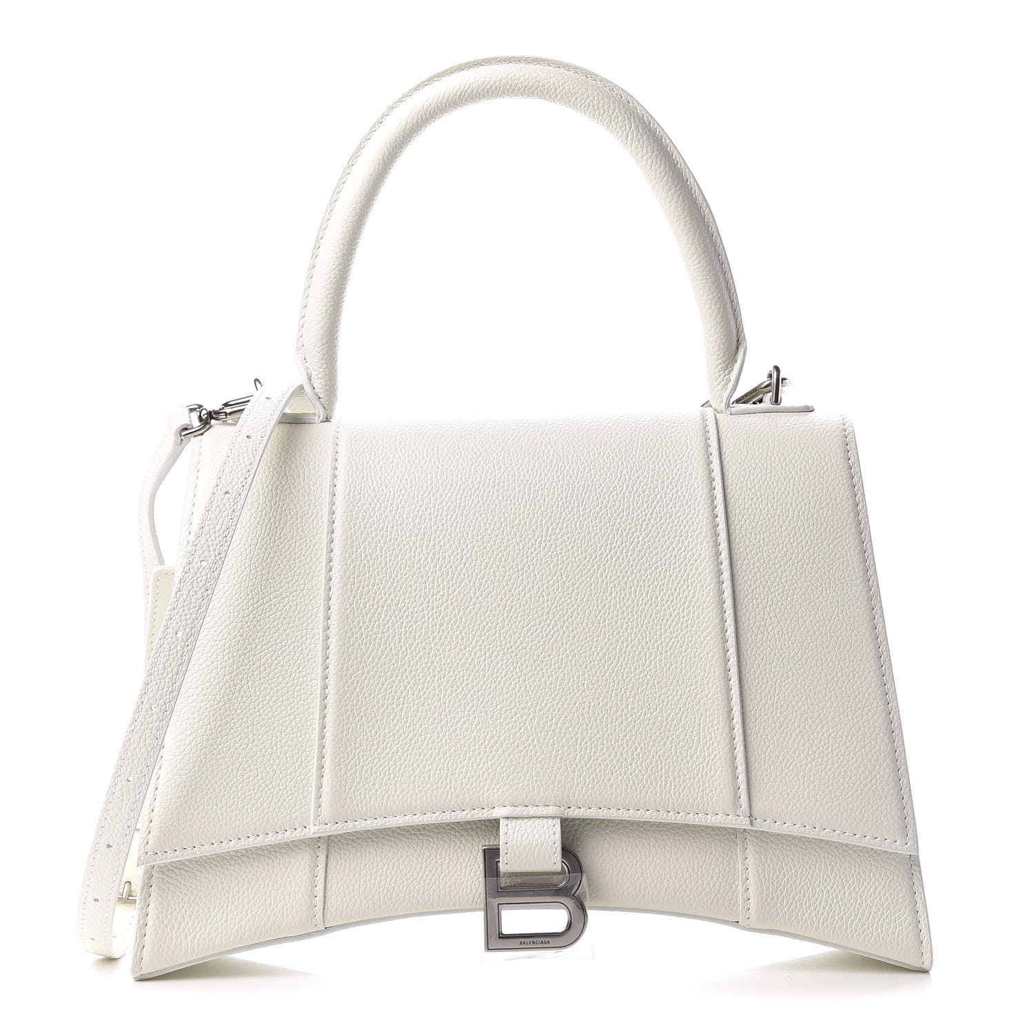 balenciaga hourglass white bag